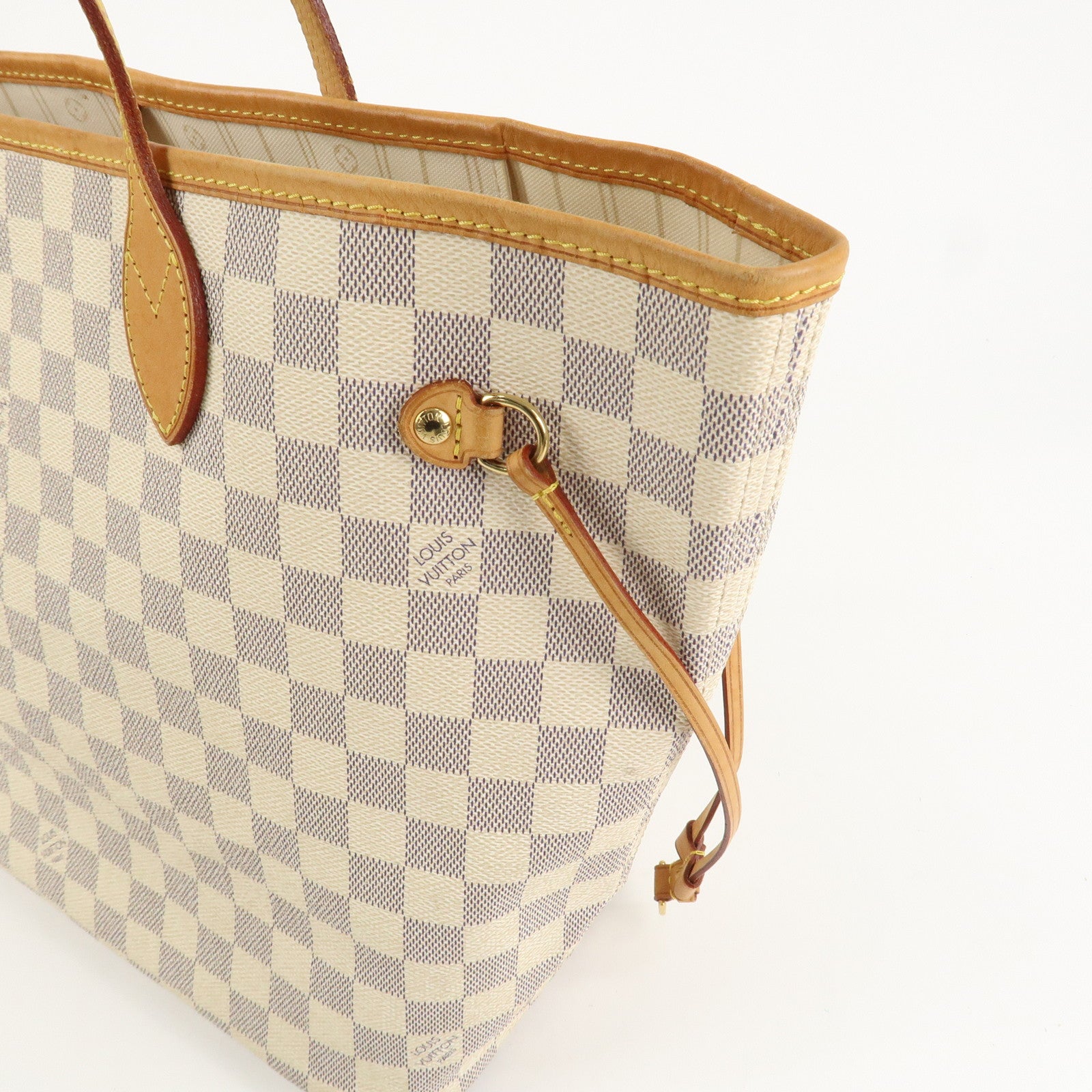 Louis Vuitton Damier Azur Neverfull MM Tote Bag Shoulder Bag N51107 Used