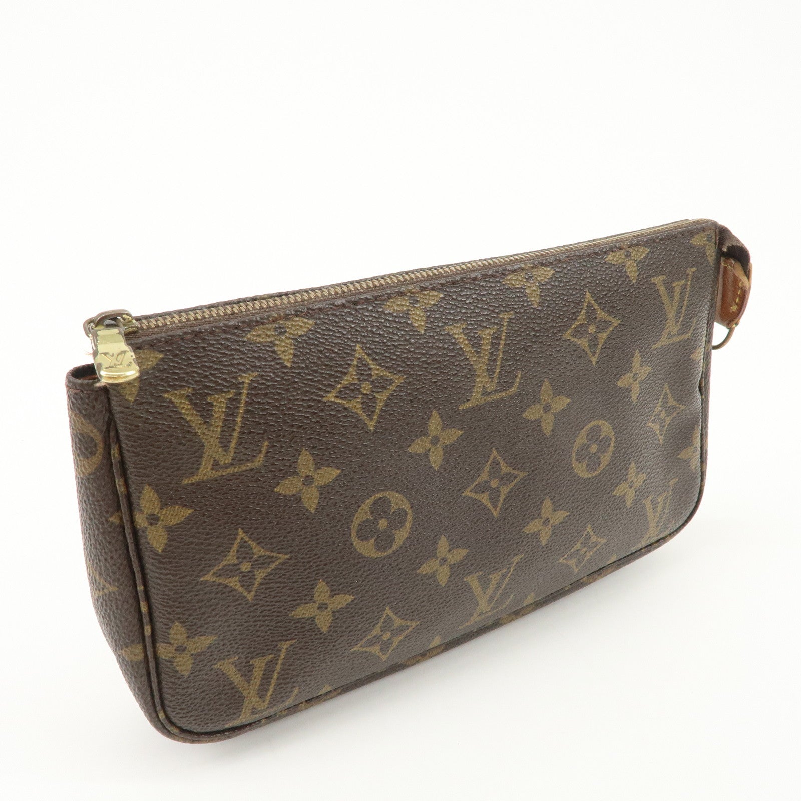 Louis Vuitton Monogram Pochette Accessoires Hand Bag Brown M51980
