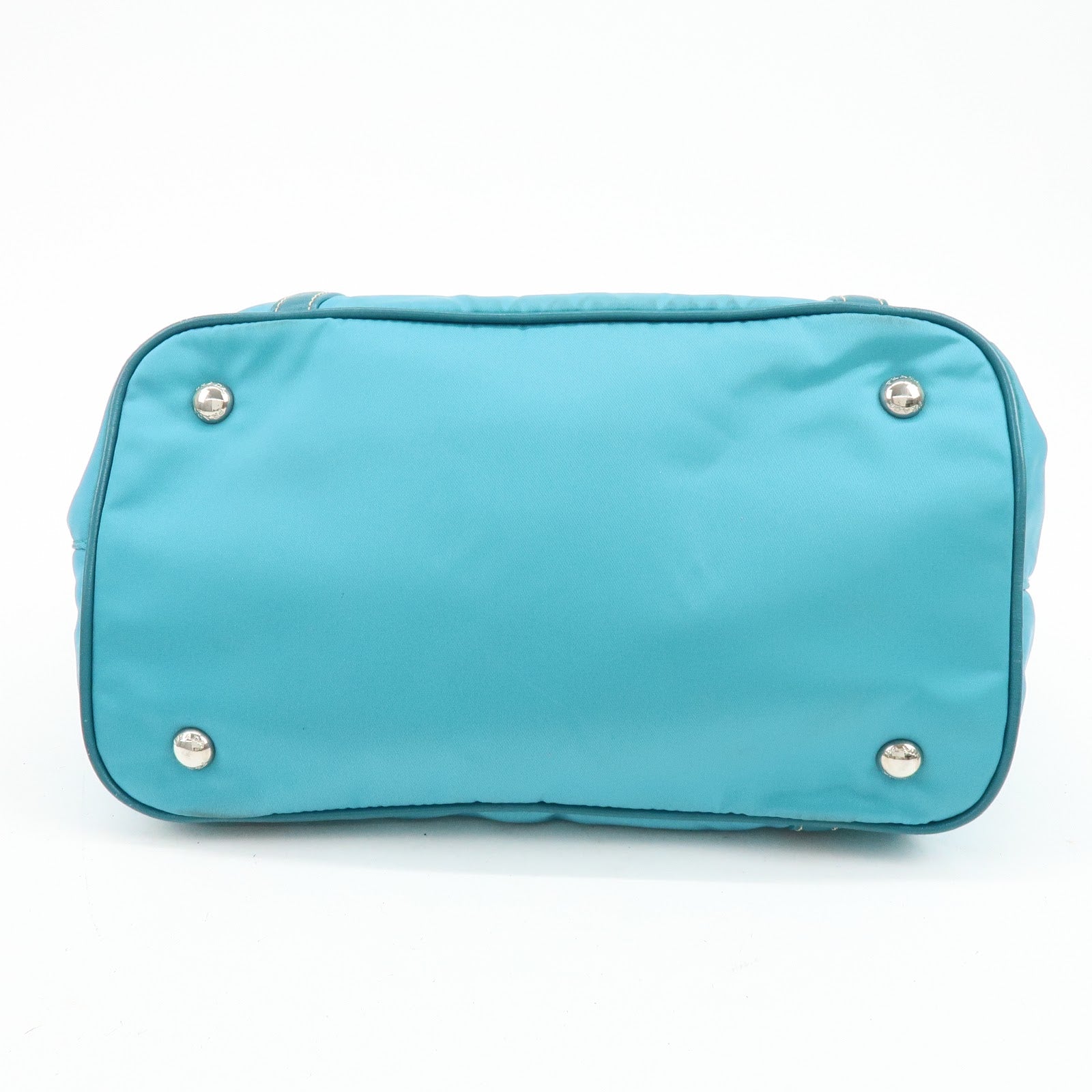 Prada Nylon Leather 2Way Bag Hand Bag Shoulder Bag Blue