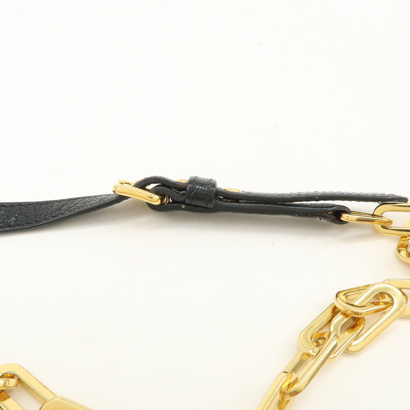 MIU MIU MADRAS Leather Chain Shoulder Wallet WOC Beige Black 5M1290