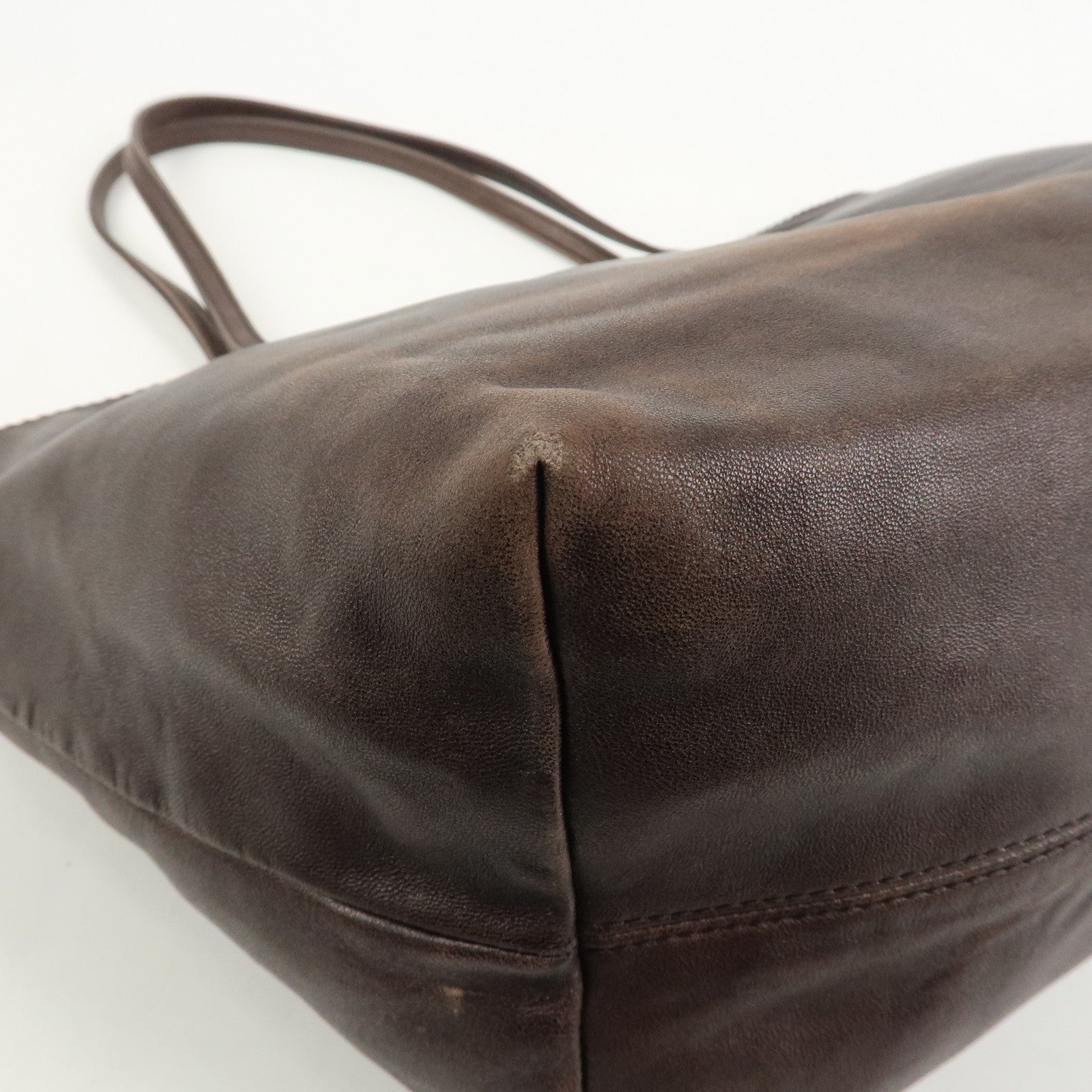 LOEWE Anagram Nappa Leather Aura Tote Bag Shoulder Bag Brown