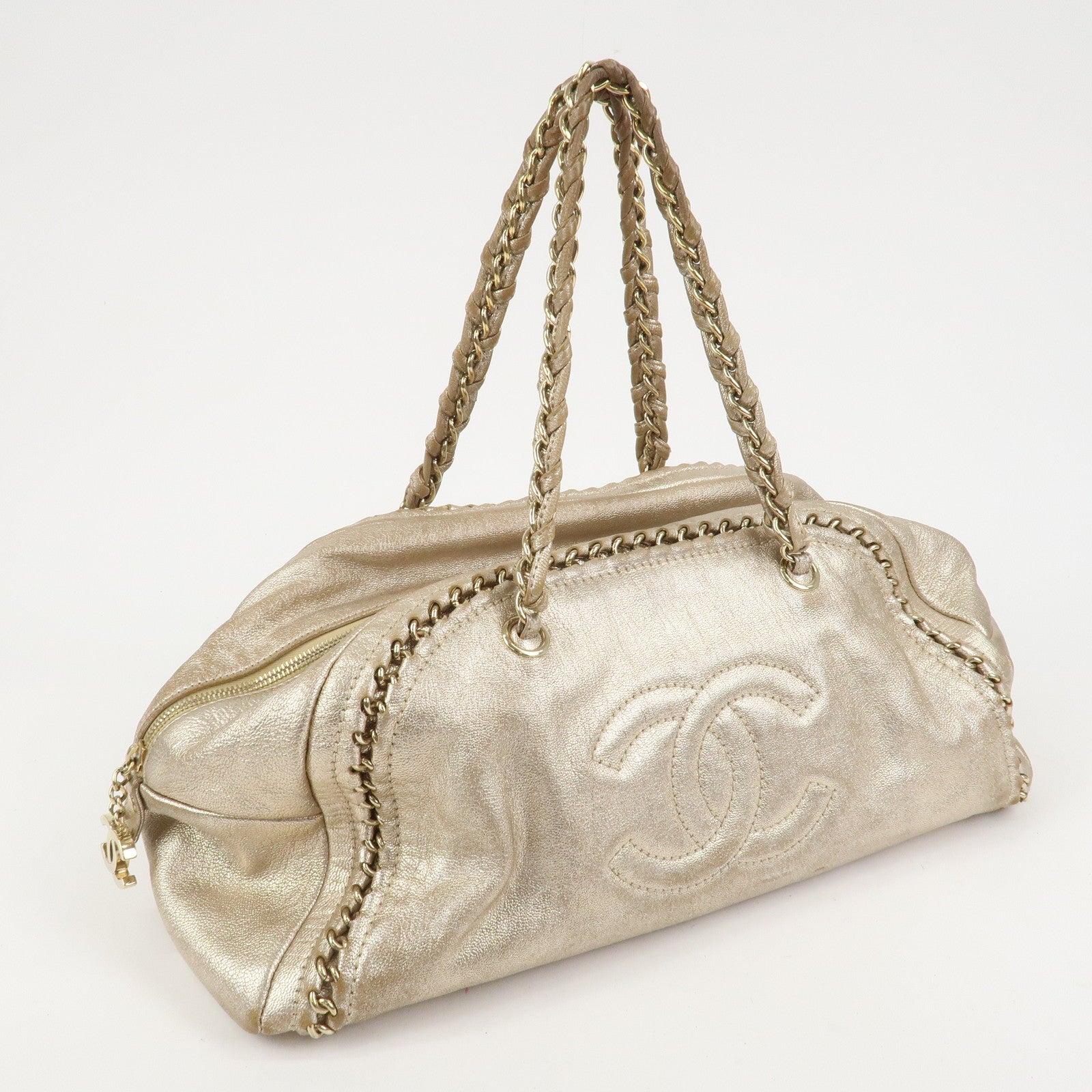 CHANEL Luxury Line COCO Mark Leather Boston Bag Shoulder Bag A31405