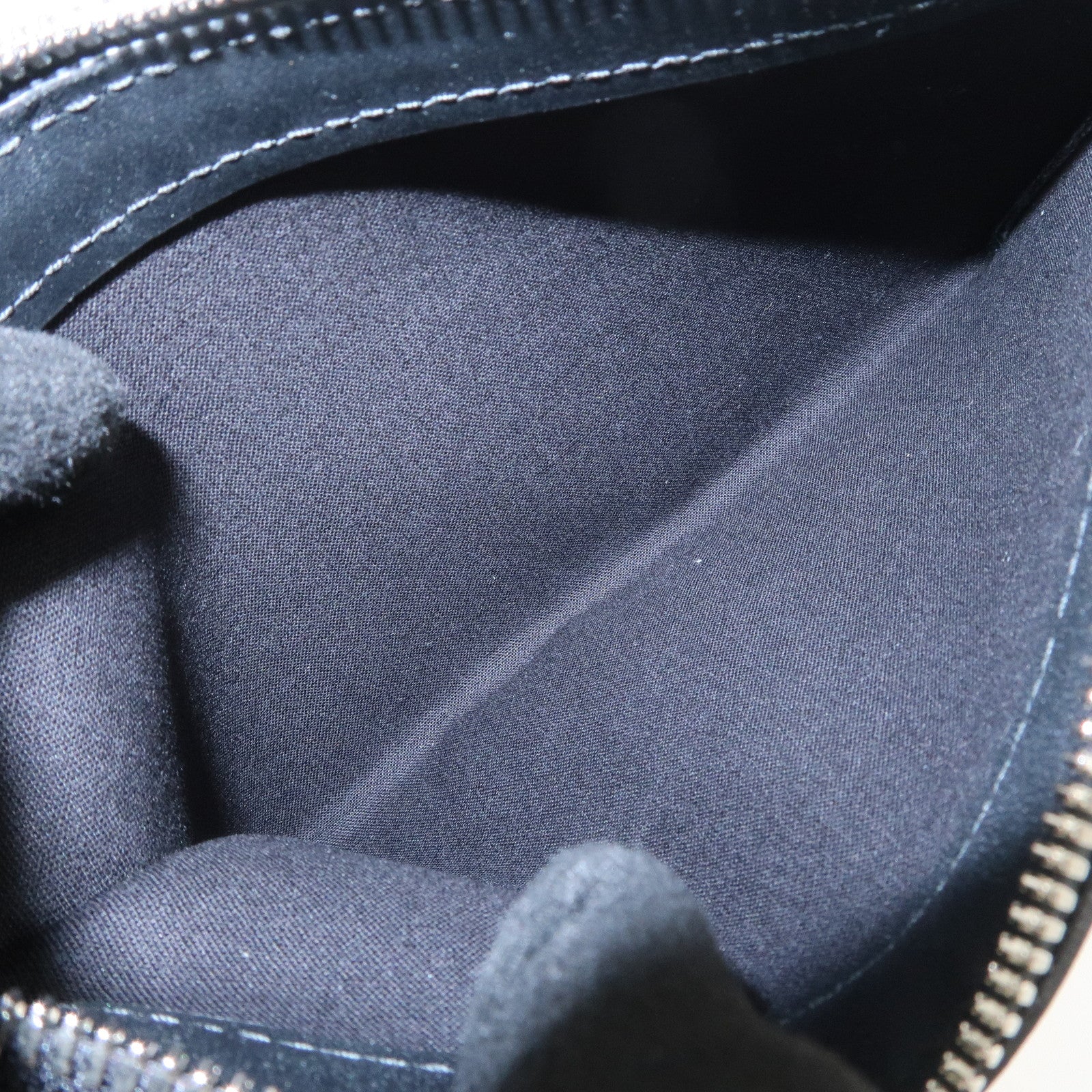 BALENCIAGA Denim Leather Navy Cabas M Tote Bag Hand Bag 339936