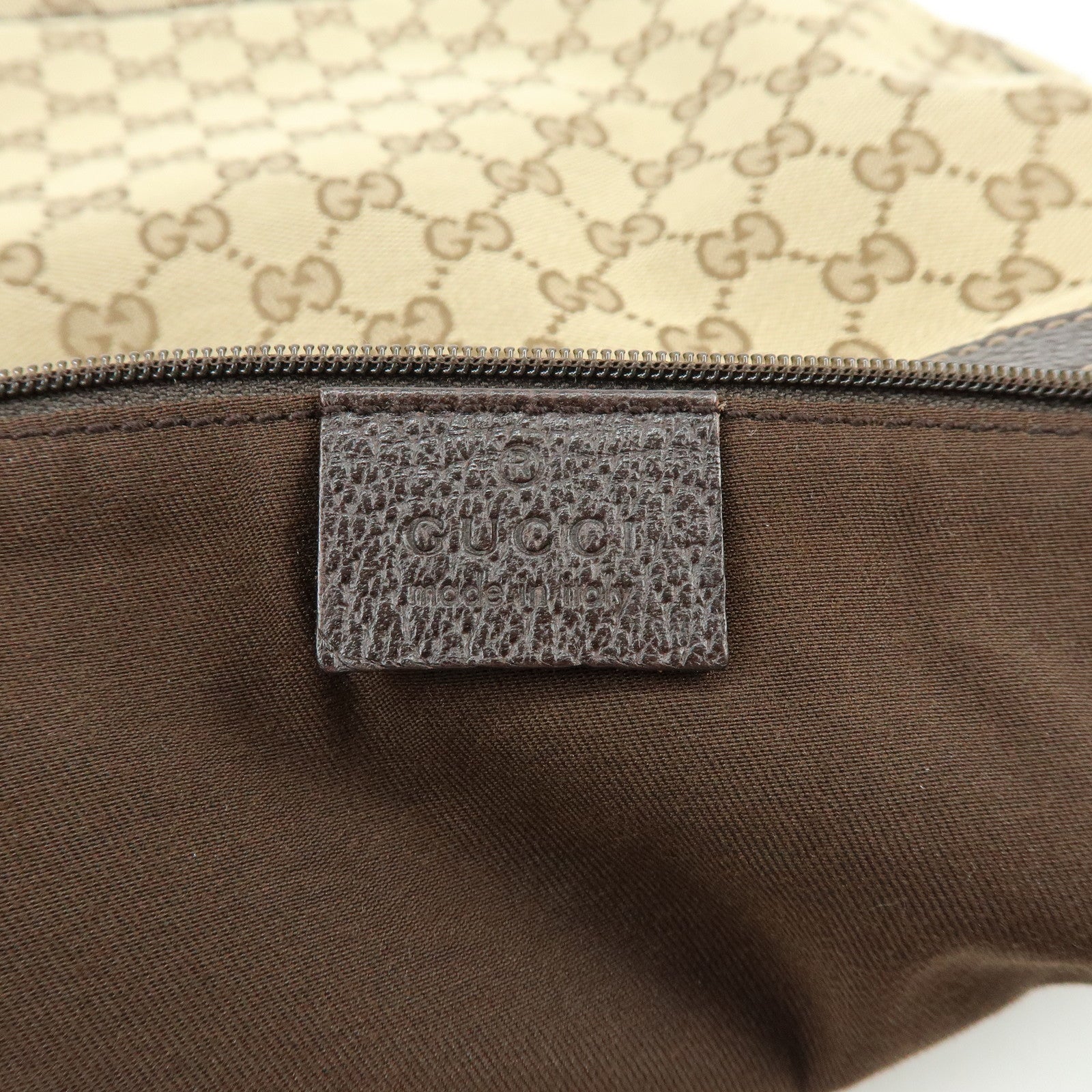 GUCCI Abbey GG Canvas Leather Front Pocket Shoulder Bag 153025