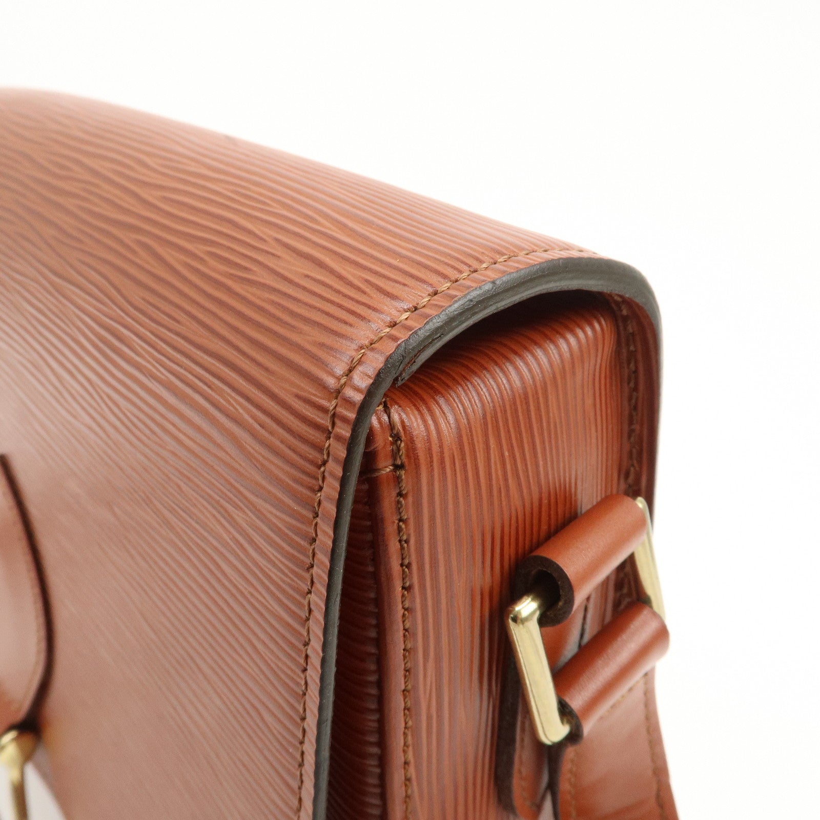 Louis Vuitton Epi Saint Cloud Shoulder Bag Kenya Brown M52193