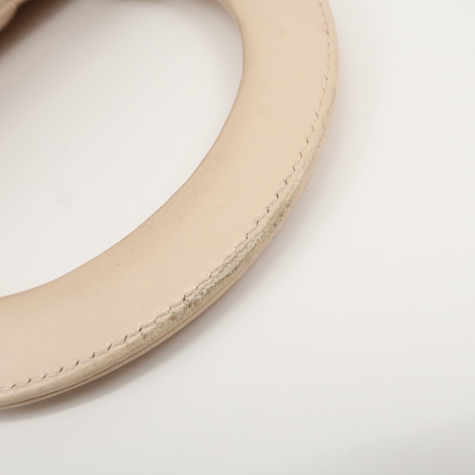 Christian Dior Cannage Leather 2Way Bag Shoulder Bag Pink Beige Used