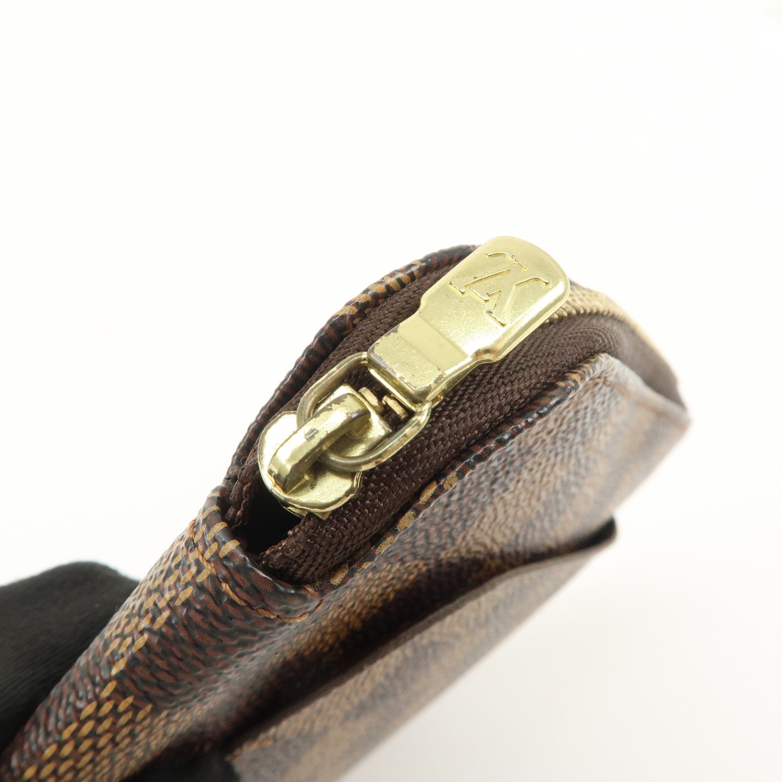 Louis Vuitton Damier Canvas Olaf Organizer Wallet Brown N61723 Used