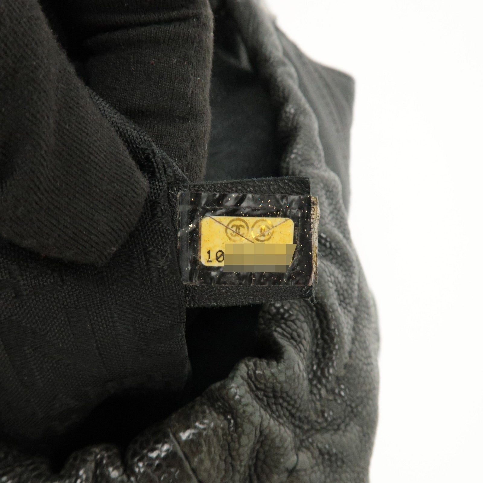 CHANEL COCO Cabus GM Caviarskin Chain Shoulder Bag Black A33450 Used