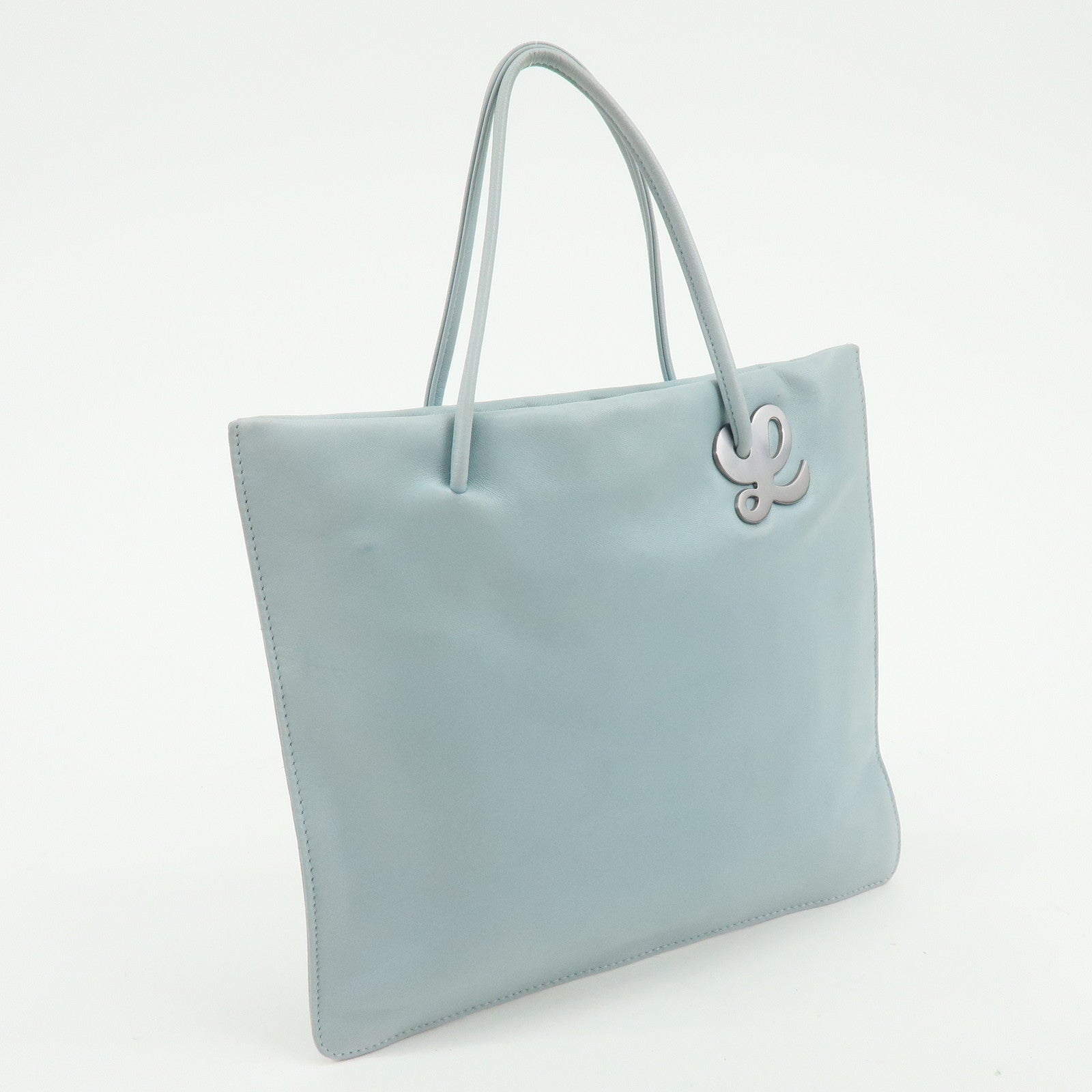 LOEWE Nappa Leather Hand Bag Mini Tote Bag Light Blue