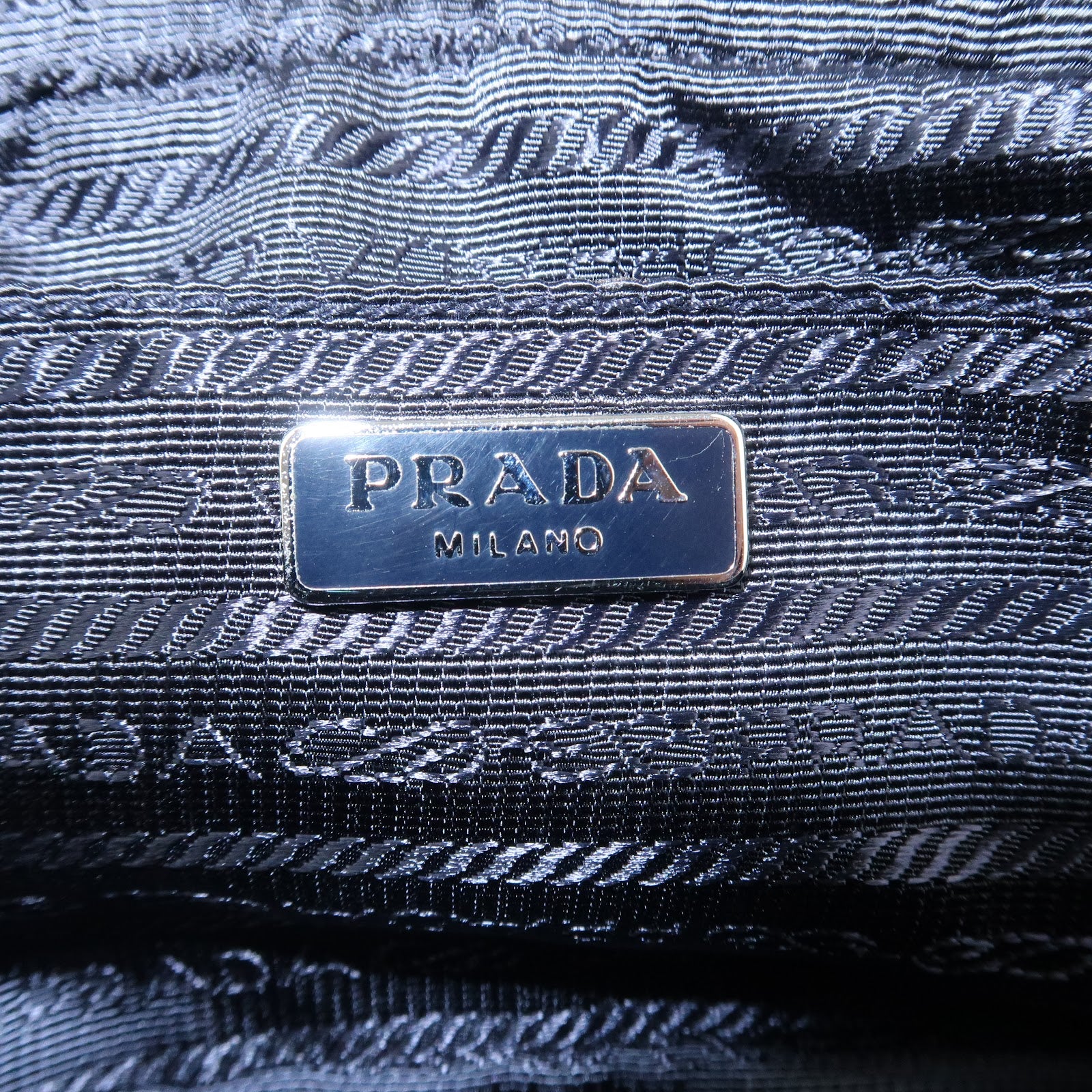 PRADA Logo Denim Leather Mini Shoulder Bag Camera Bag 1N1674