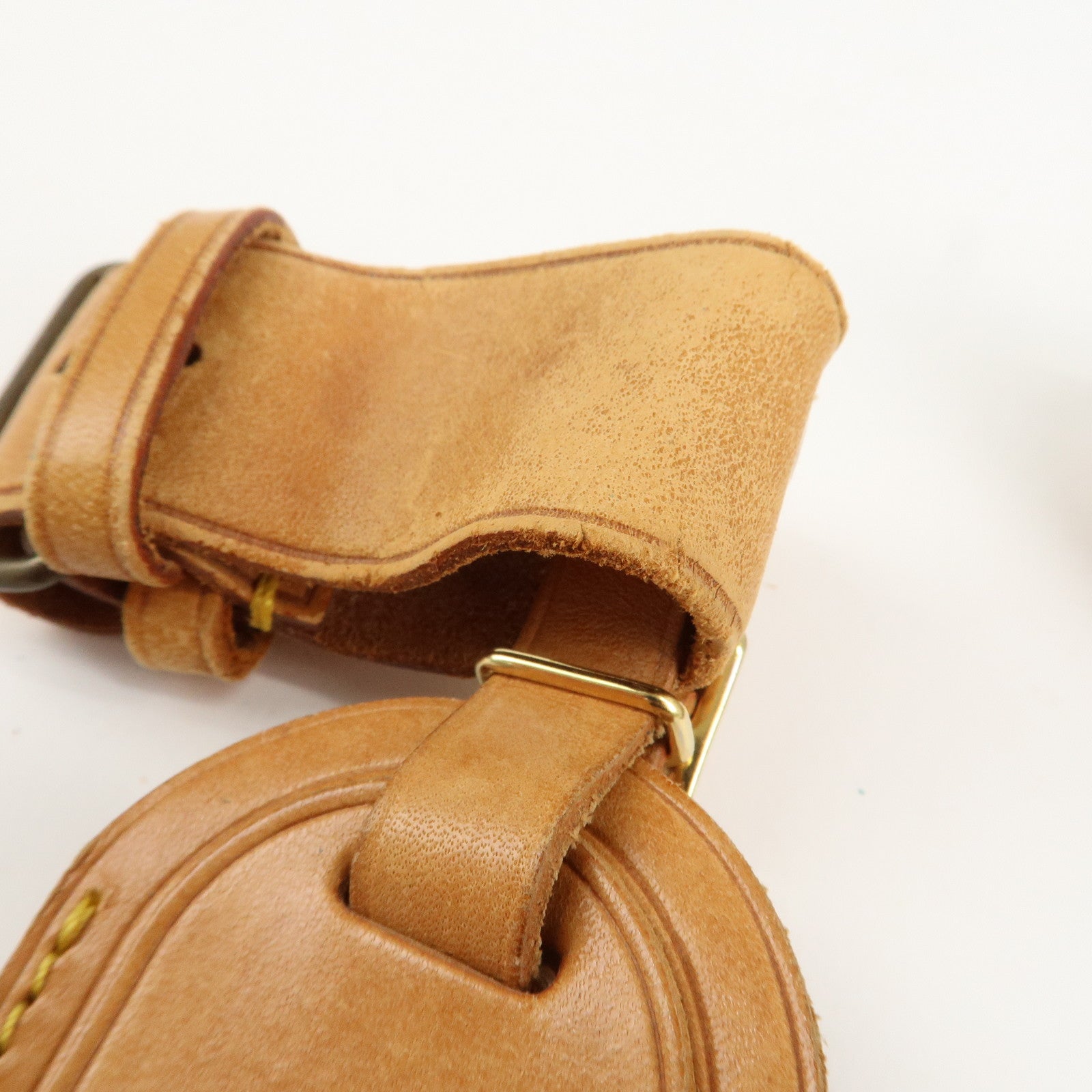 Louis Vuitton Set of 10 Leather Name Tag & Poignet Natural Used