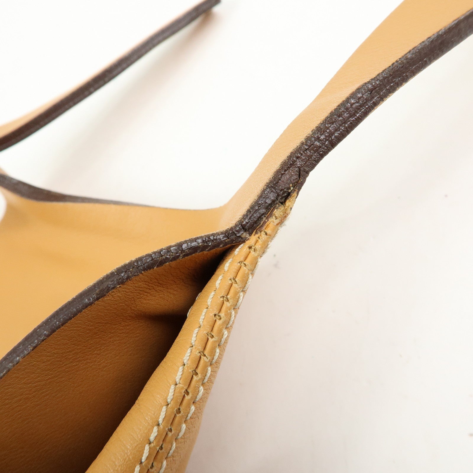 LOEWE Leather Shoulder Bag Crossbody Bag Camel Brown