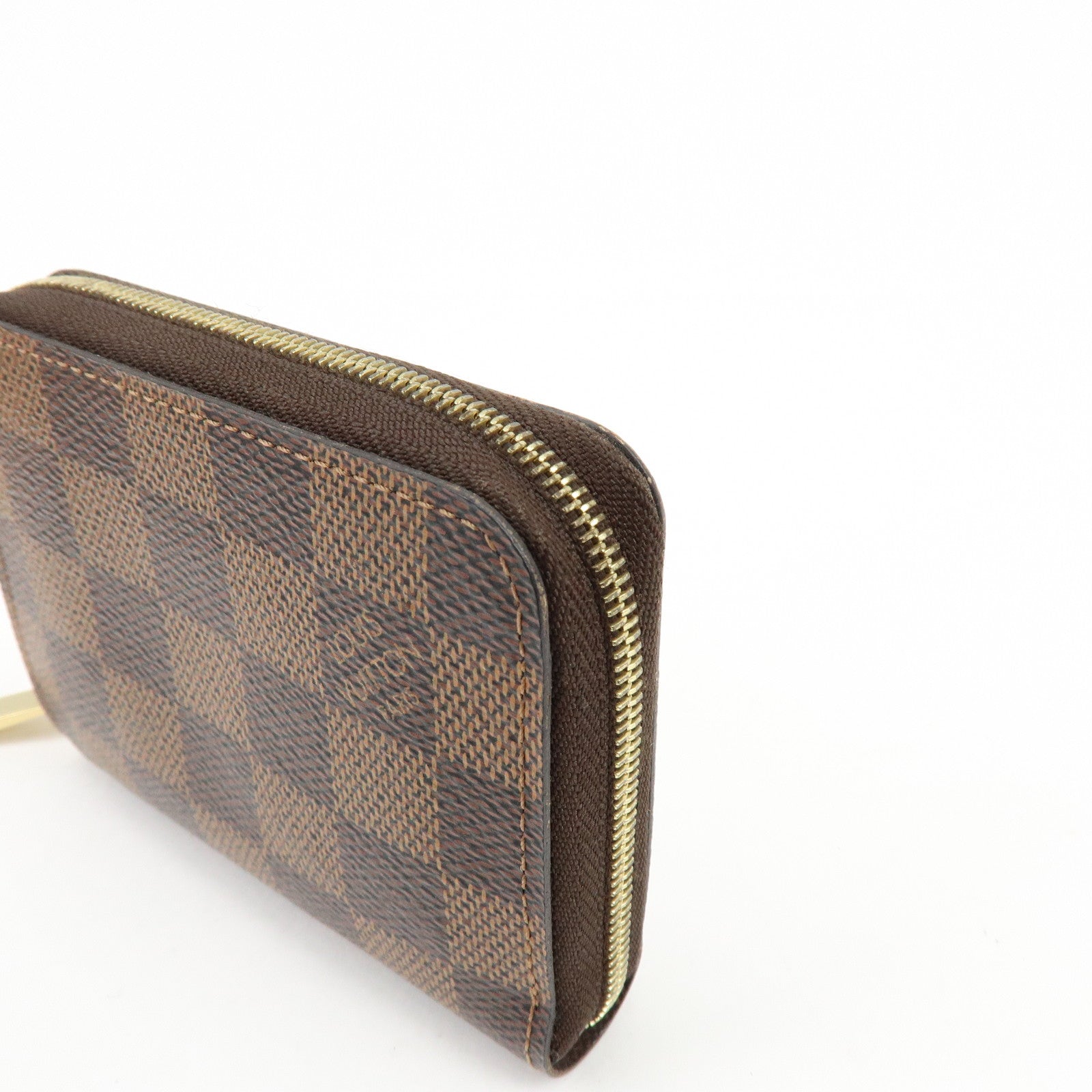 Louis Vuitton Damier Zippy Coin Case Wallet Brown N63070