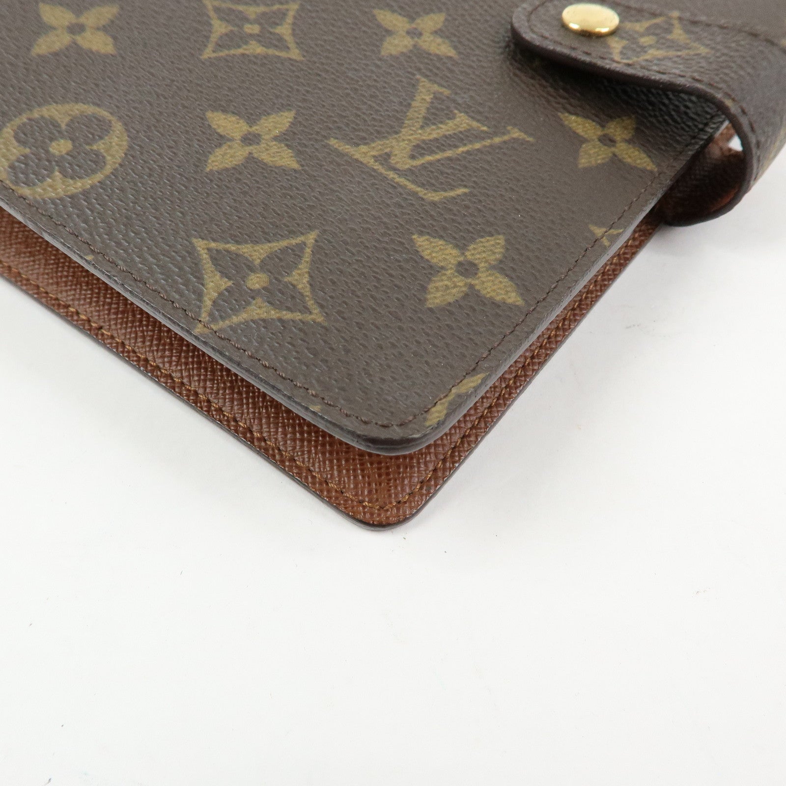 Louis Vuitton Monogram Agenda MM Planner Cover Brown R20105