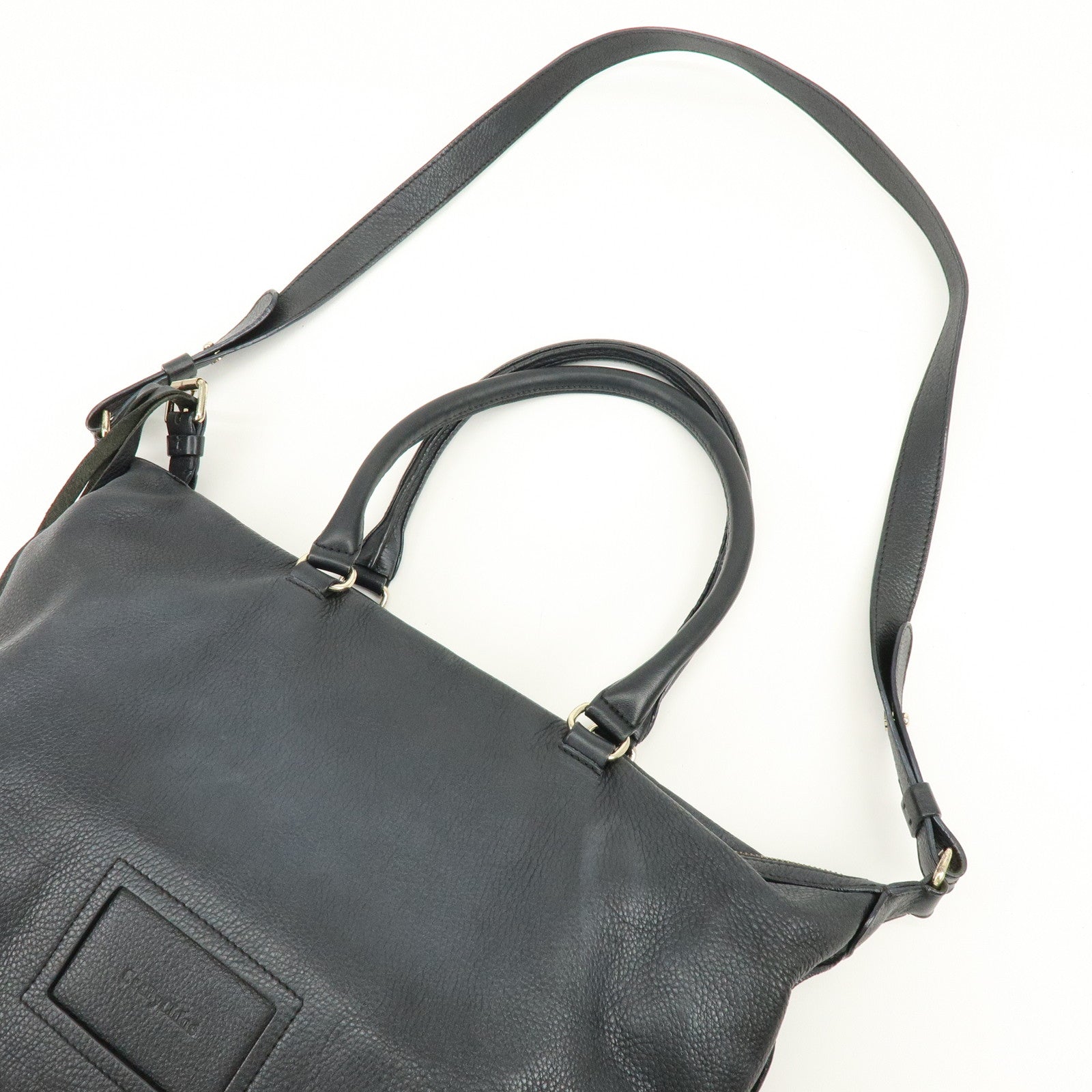 Chloe See By Chloe Leather 2Way Bag Shoulder Bag Hand Bag Black