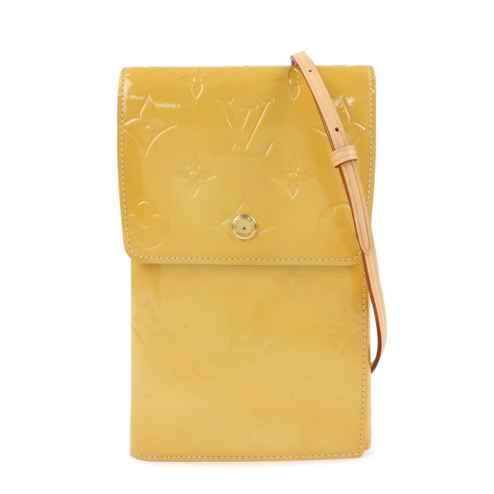 Louis Vuitton Monogram Vernis Walker Shoulder Bag Beige M91072