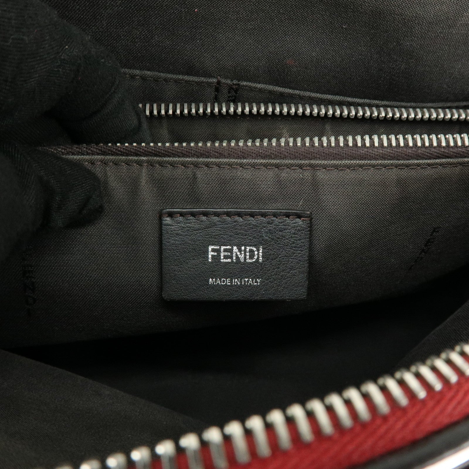 FENDI By The Way Leather 2Way Bag Hand Bag Shoulder Bag Red 8BL124