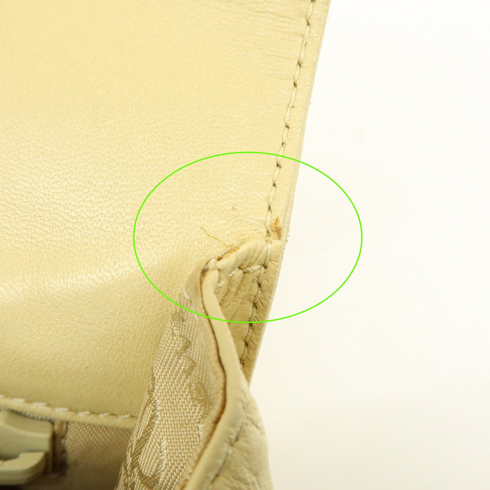 LOEWE Anagram Leather Shoulder Bag Crossbody Bag Beige