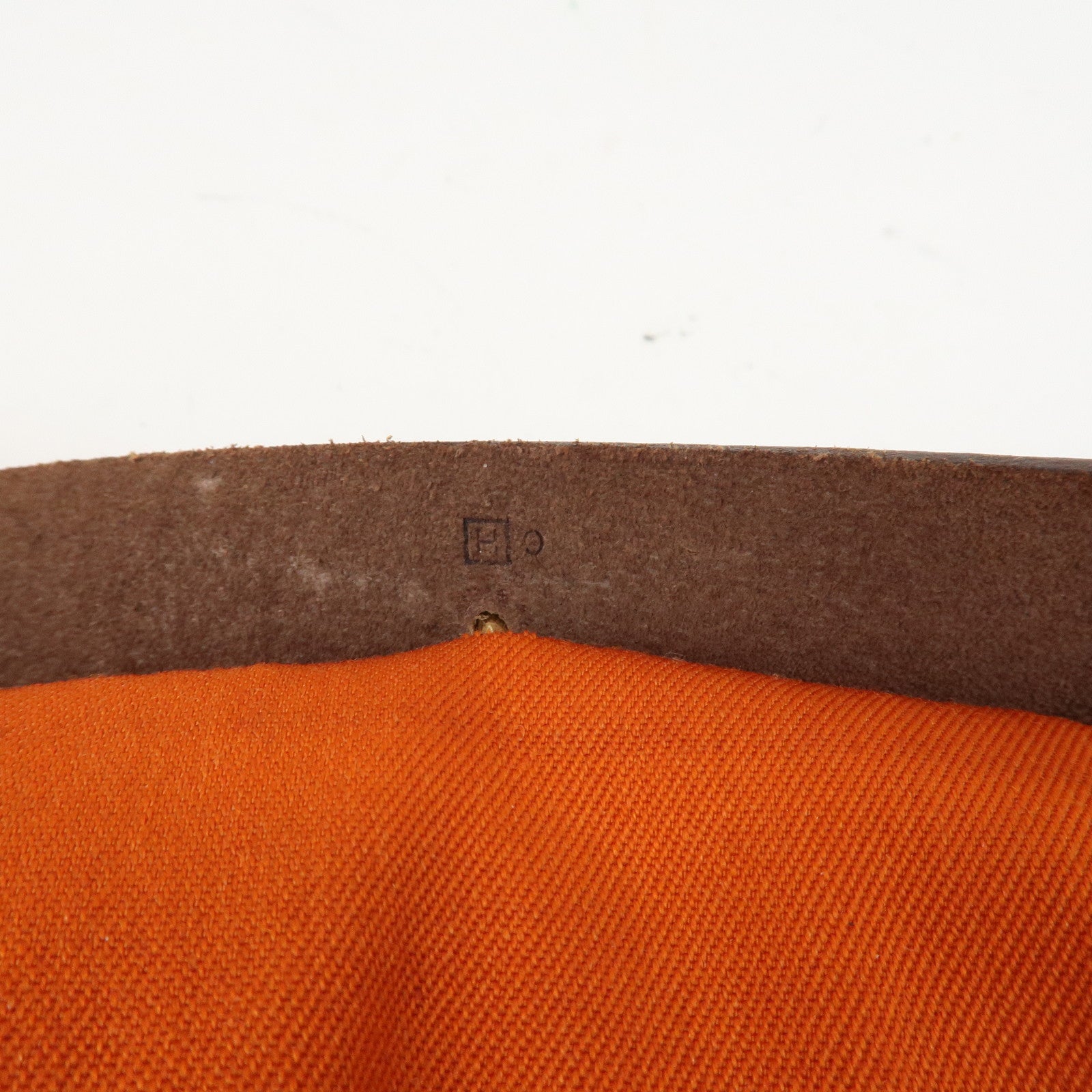 HERMES Logo Canvas Leather Herbag TPM Shoulder Bag H Stamped Red