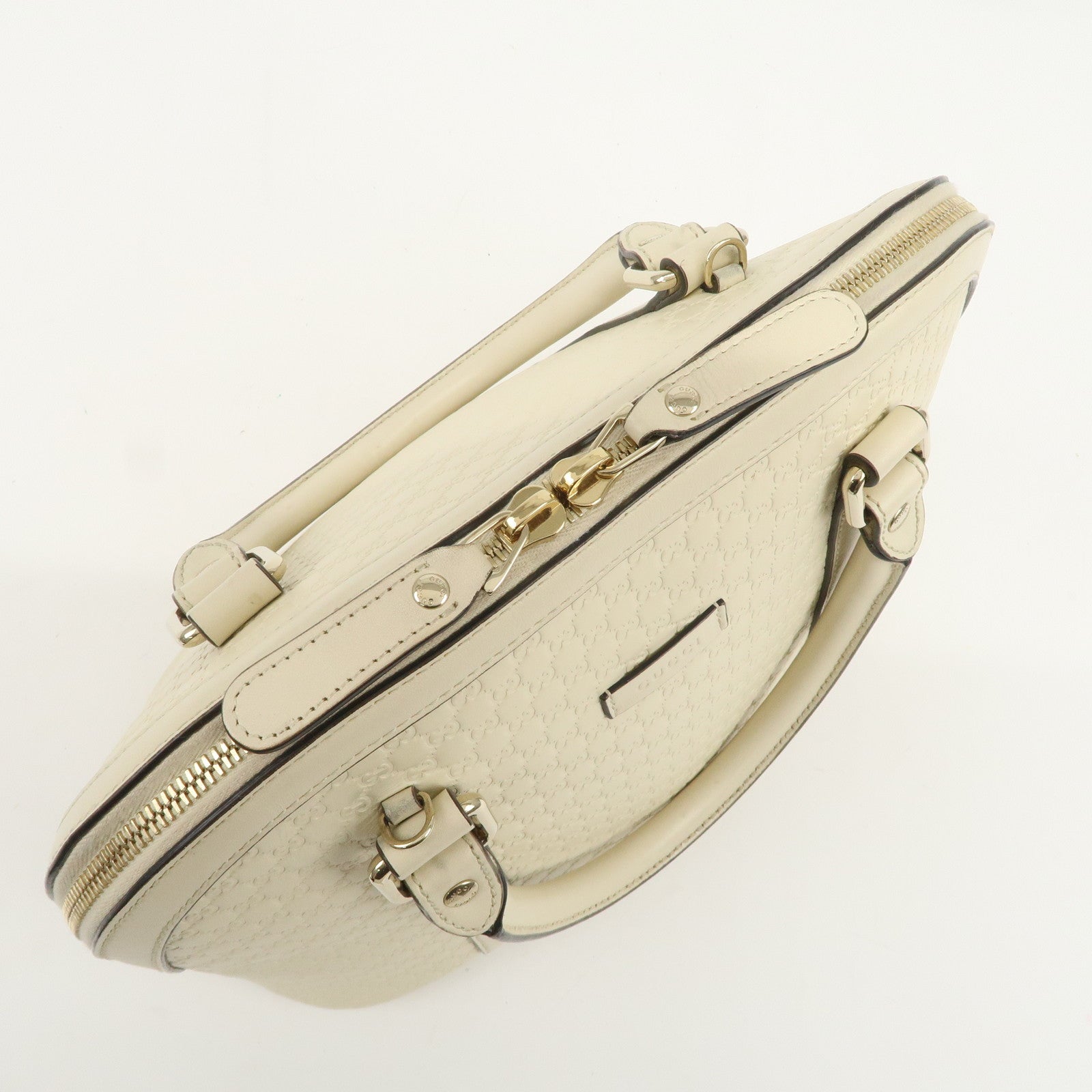 GUCCI Micro Guccissima Leather 2Way Bag Shoulder Bag Ivory 449663