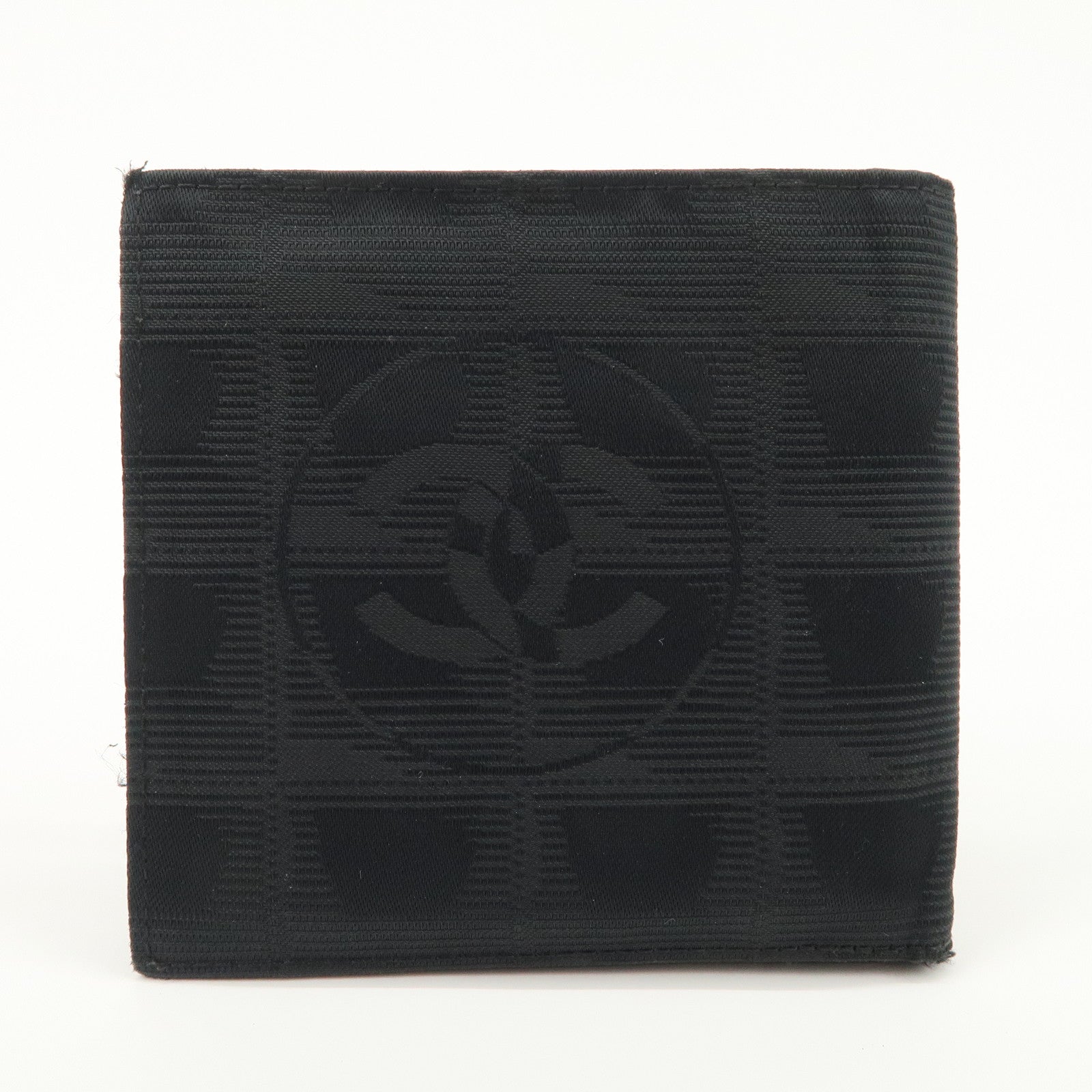 CHANEL New Travel Line Nylon Bi-fold Wallet Black