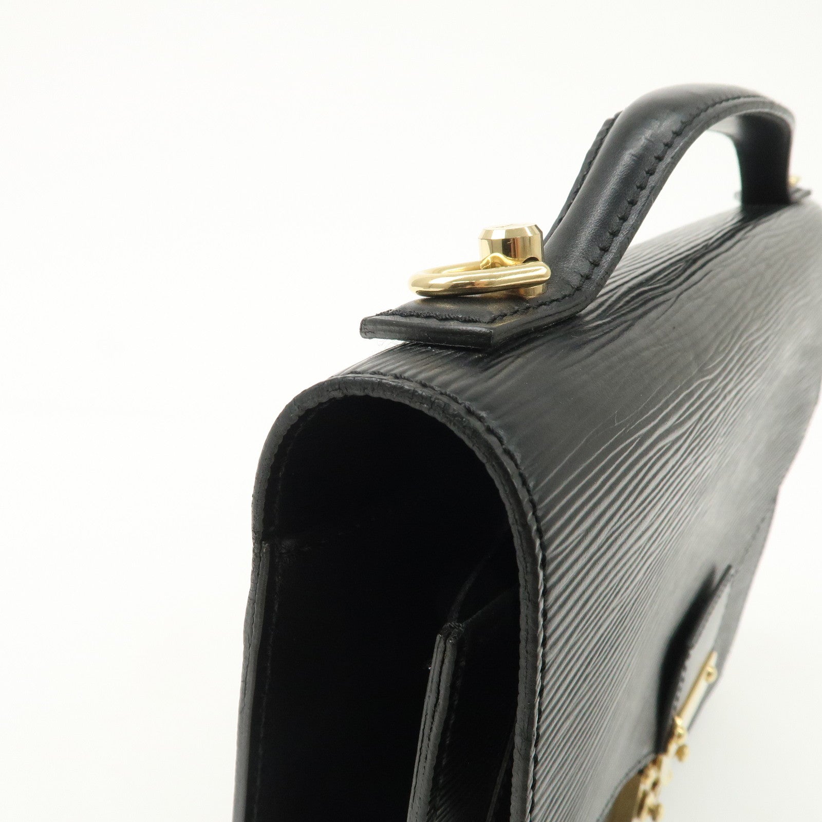 Louis Vuitton Epi Monseau 2Way Shoulder Bag Hand Bag Black M52122 Used