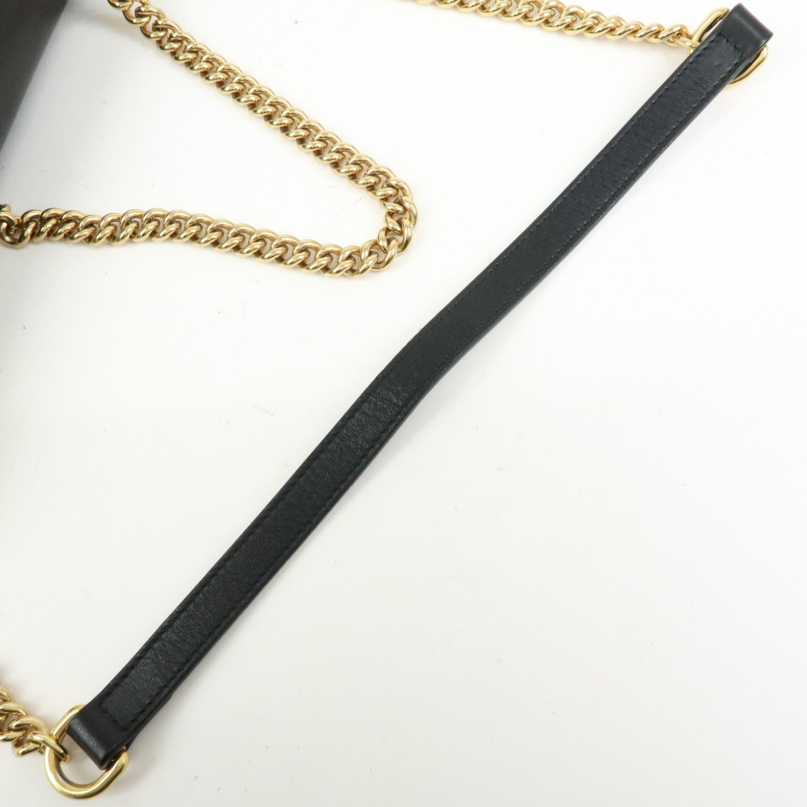 GUCCI Raja Horsebit Interlocking G Chain Shoulder Bag Black 537241