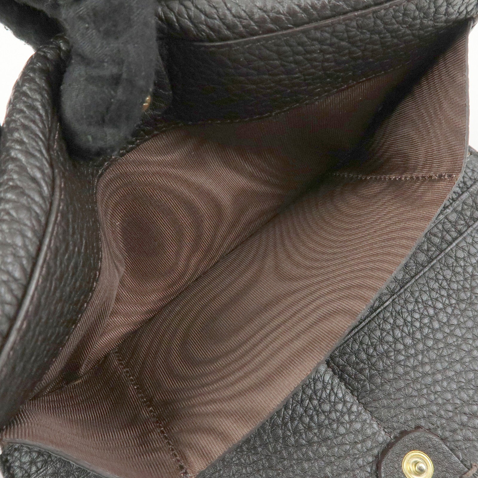 FENDI Selleria Leather Long Flap Wallet Dark Brown 8M0144