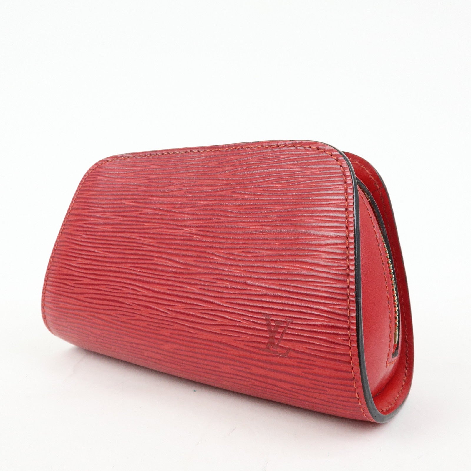 Louis Vuitton Epi Dauphine PM Leather Pouch Castillian Red M48447