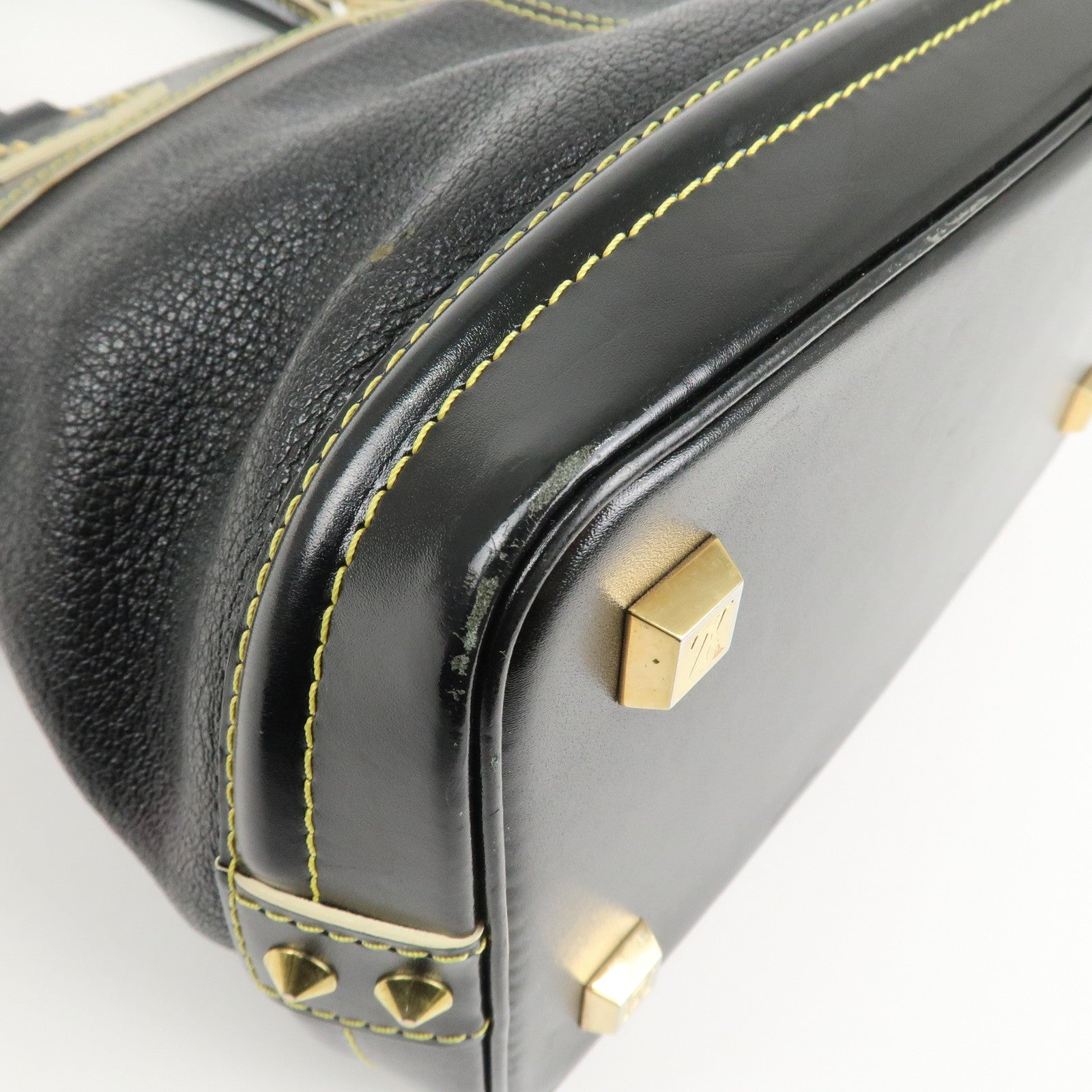 Louis Vuitton Suhali LockIt PM Hand Bag Tote Bag Black M91888 Used