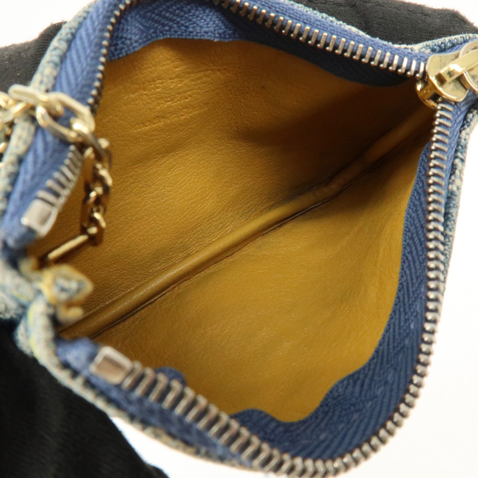 Louis Vuitton Monogram Denim Pochette Cles Coin Case Blue M95343