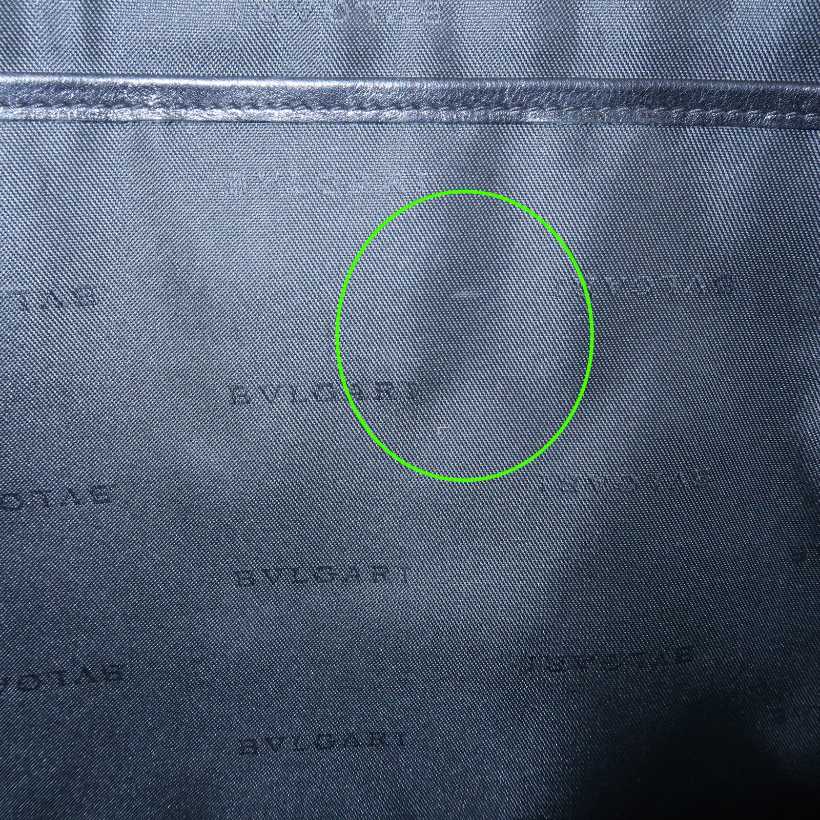 BVLGARI Logo Leather Clutch Bag Black