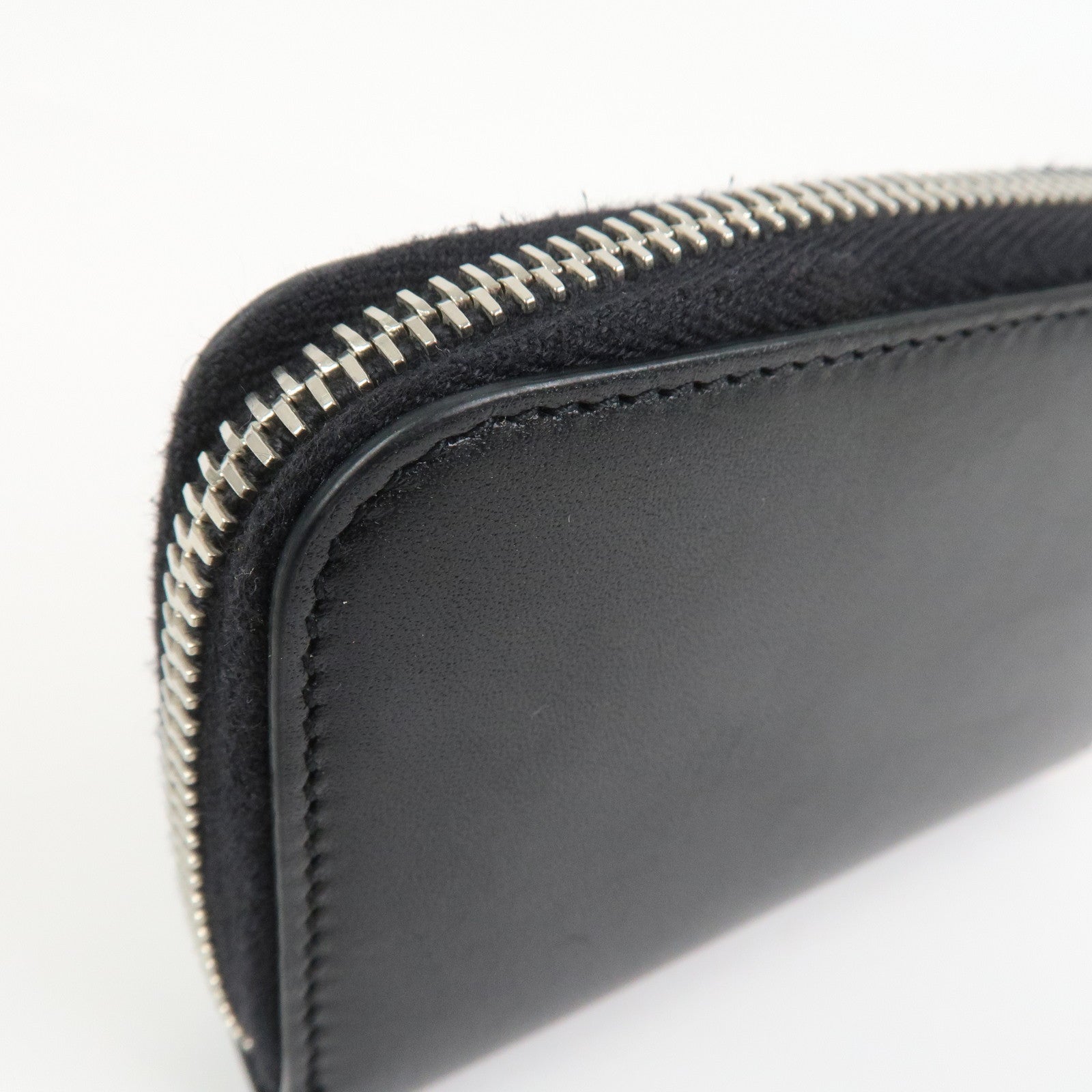 SAINT LAURENT PARIS Leather Coin Case Coin Wallet Black 506522