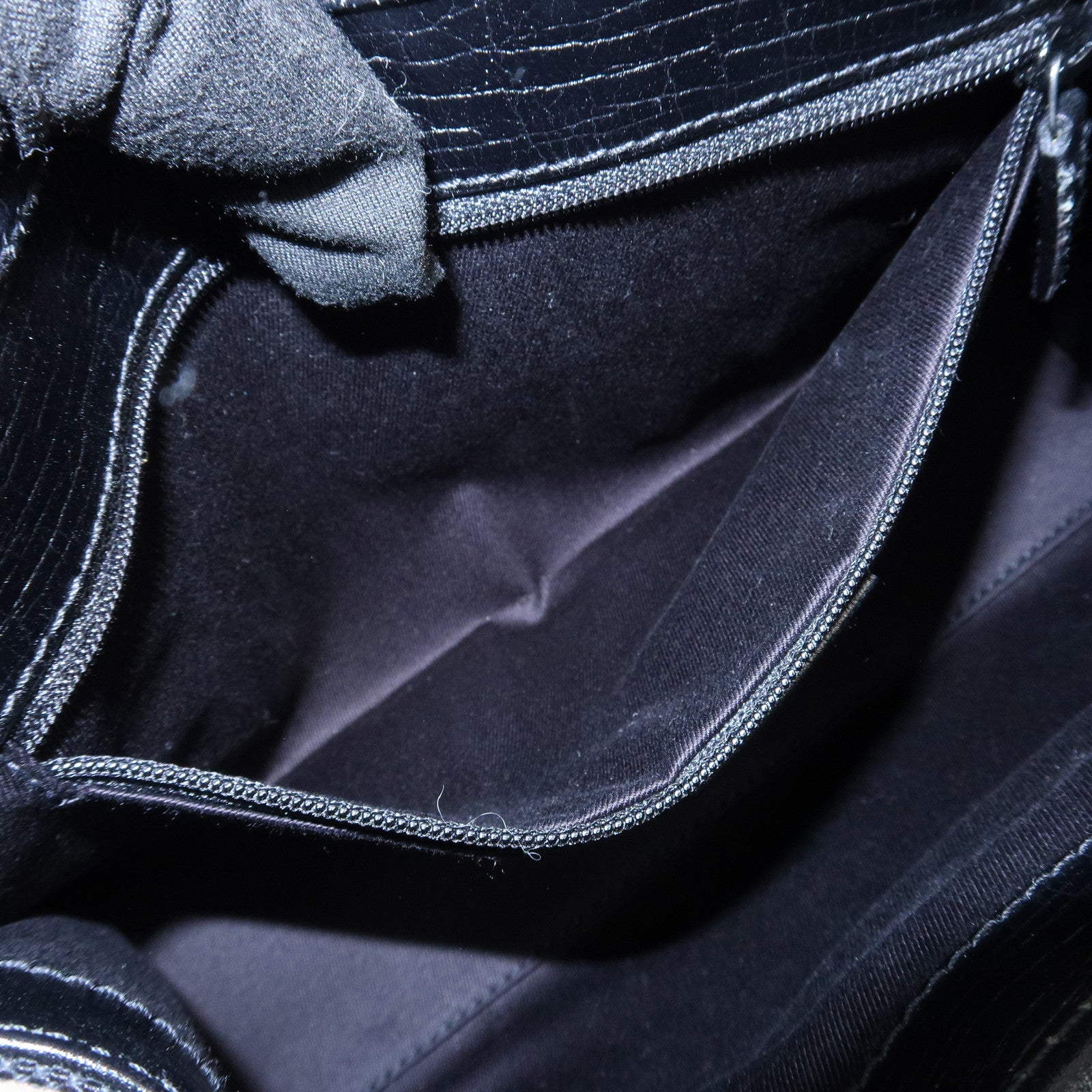 GUCCI Jackie GG Canvas Leather Shoulder Bag Hand Bag Black 01721 Used