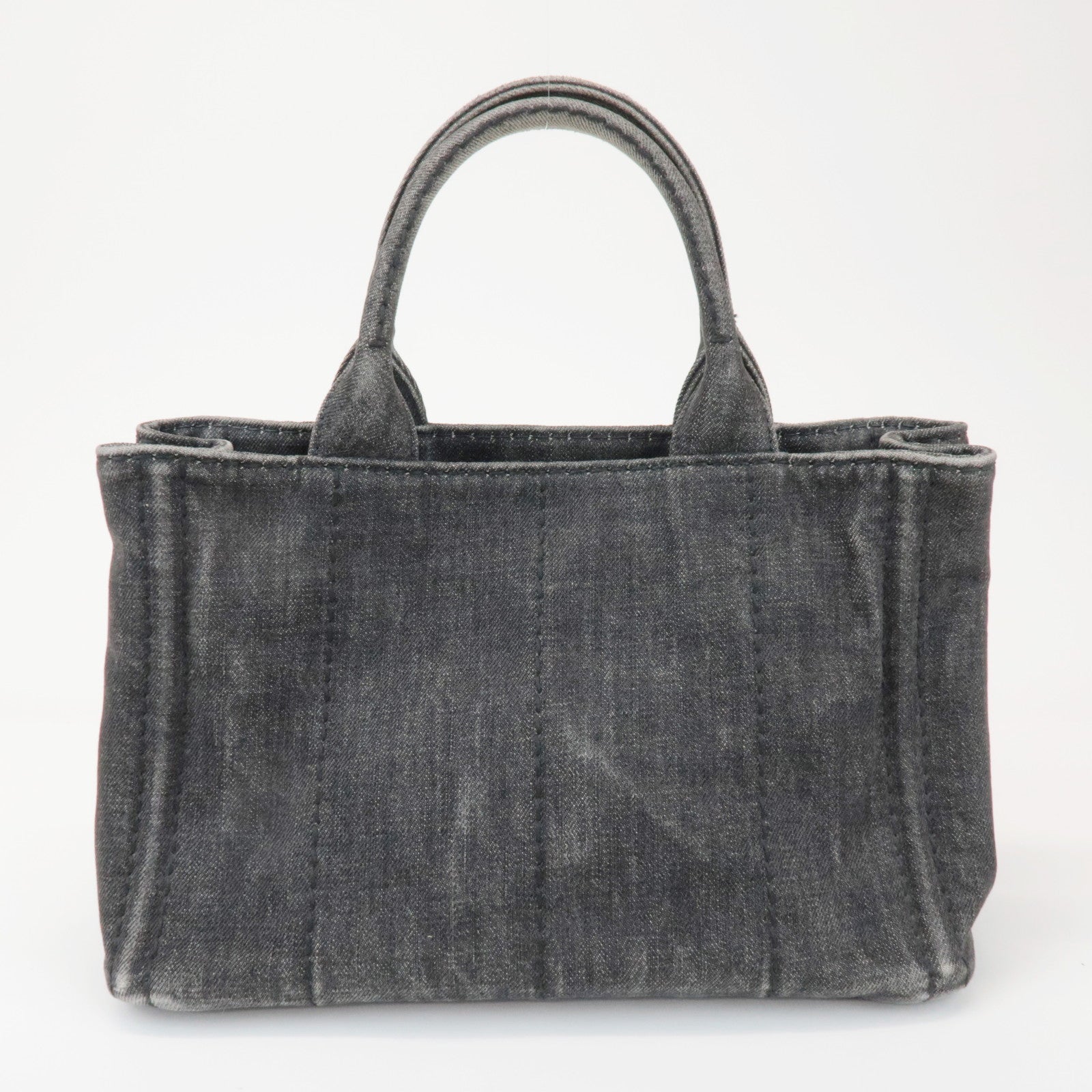PRADA Canapa Mini 2Way Bag Hand Shoulder Bag Black B2439G