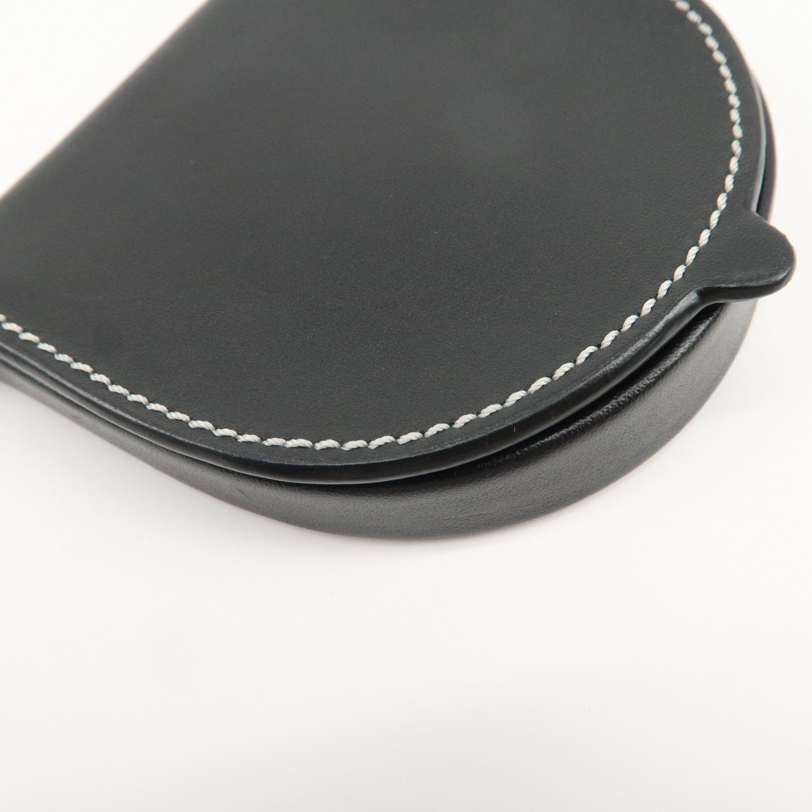 LOEWE Anagram Logo Leather Coin Case Coin Purse Black