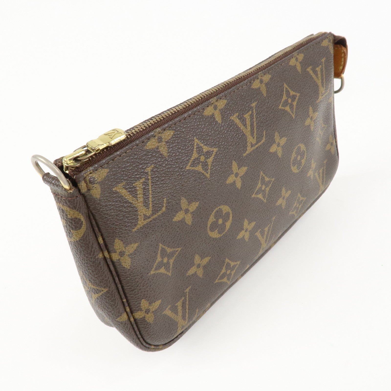 Louis Vuitton Monogram Pochette Accessoires Hand Bag Brown M51980 Used