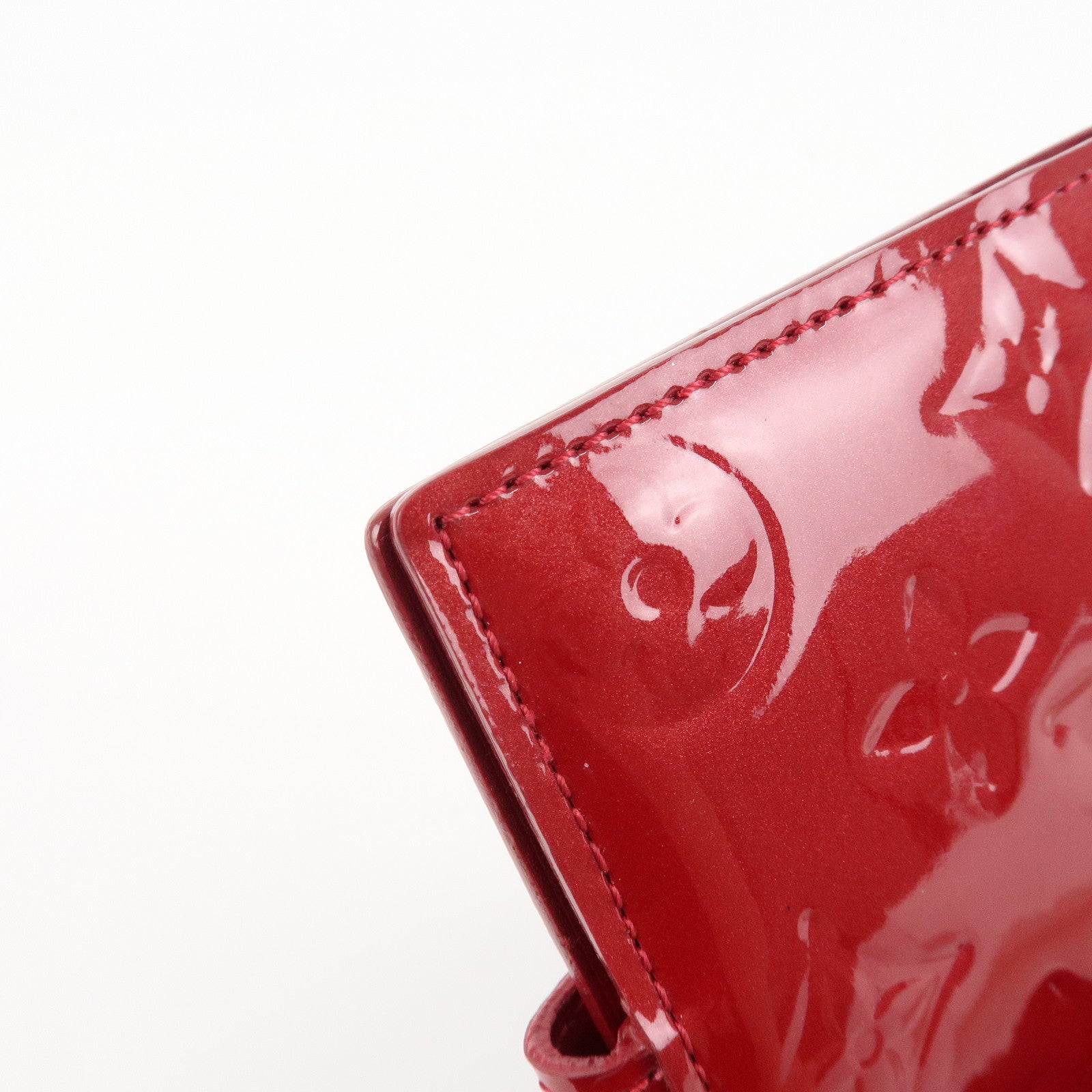 Louis Vuitton Monogram Vernis Agenda Mini Planner Cover Red R21021 Used