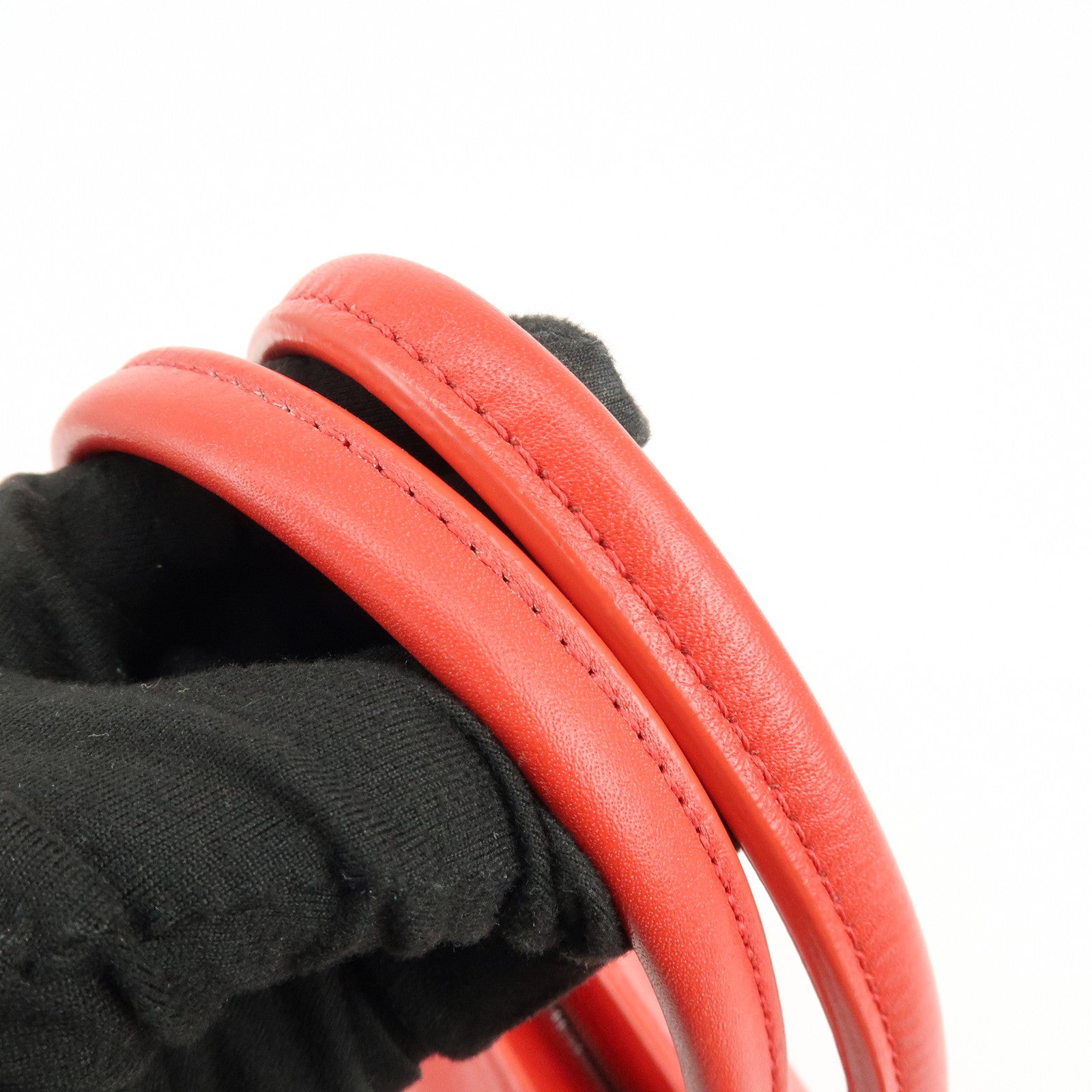 BALENCIAGA Paper Office Zip Leather Tote Bag Hand Bag Red 327771