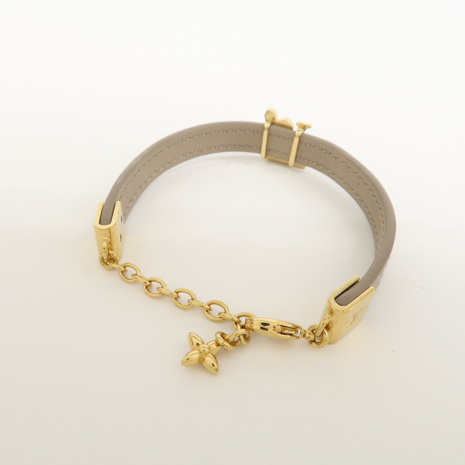 Louis Vuitton Leather Iconic Flower Bracelet Galet M8817
