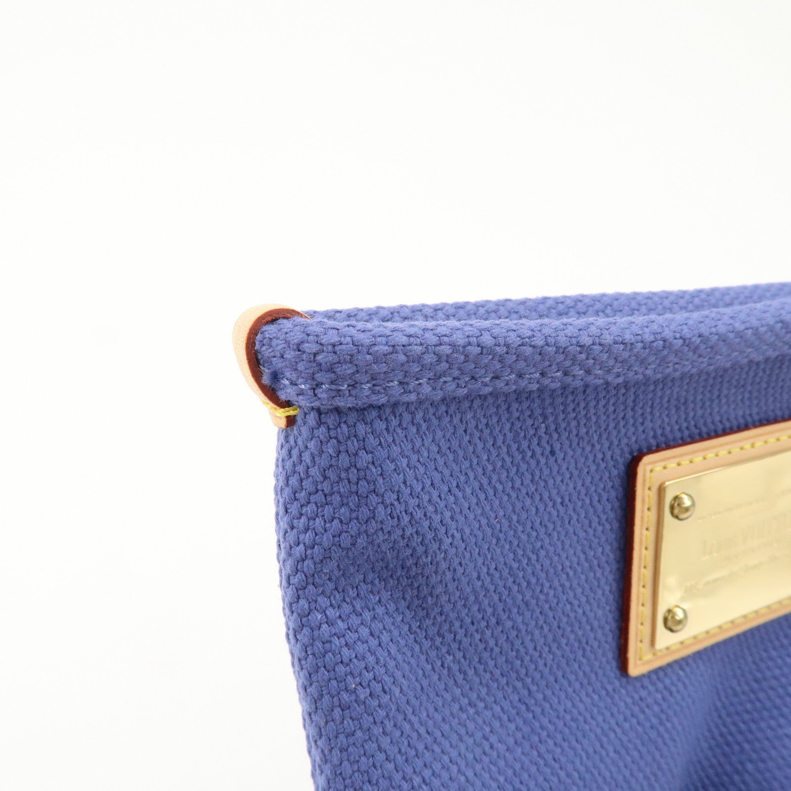 Louis Vuitton Antigua Canvas Nume Leather Pochette Plate PM M40067