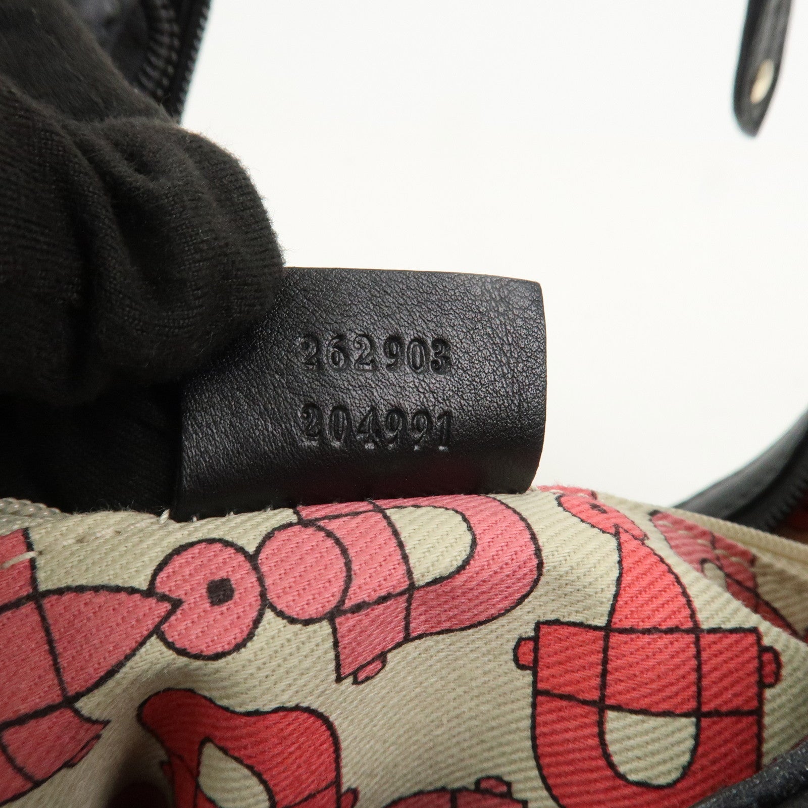 GUCCI Hysteria PVC Canvas Leather Shoulder Bag Black 262903