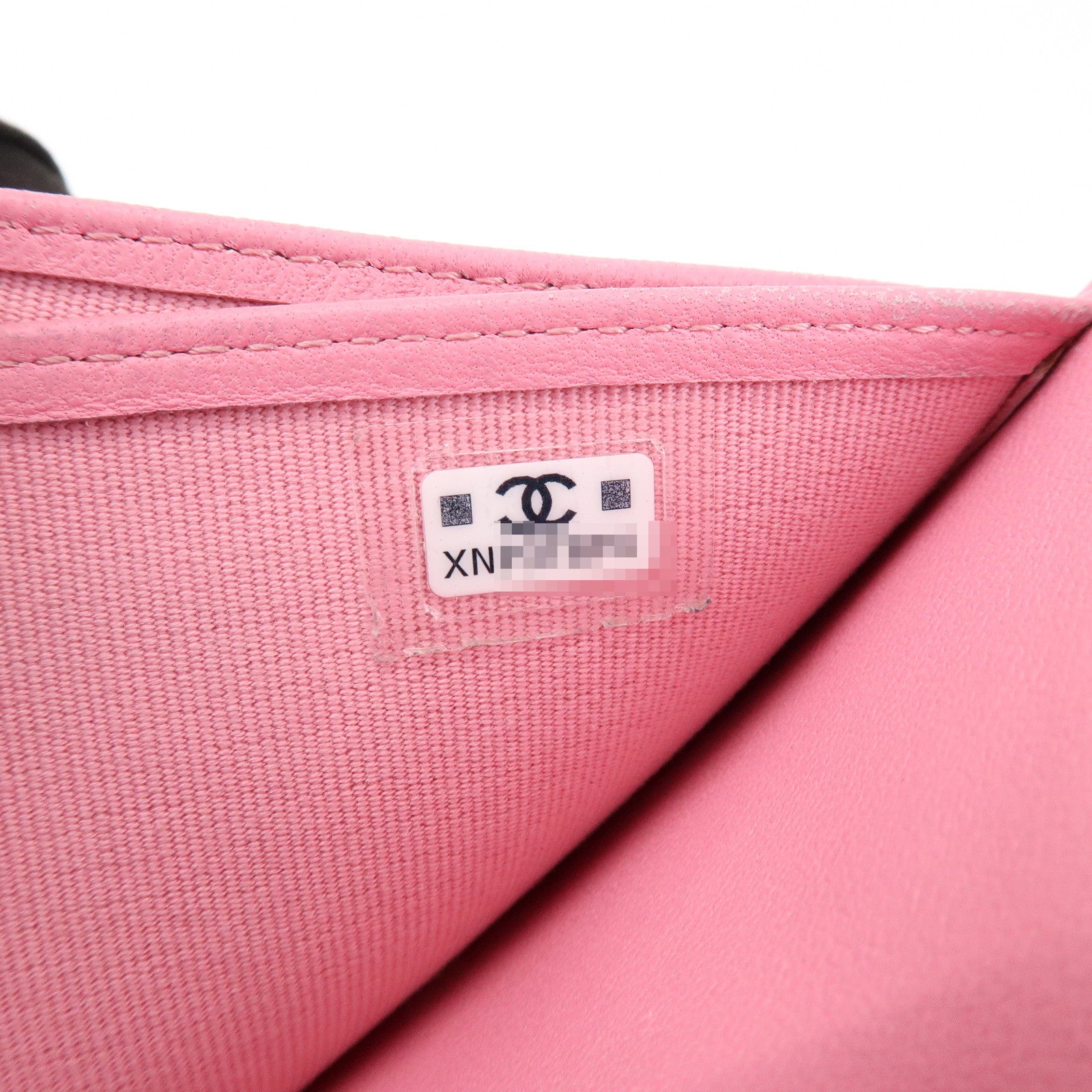 CHANEL Matelasse Lamb Skin Small Tri-Fold Wallet Pink AP0231