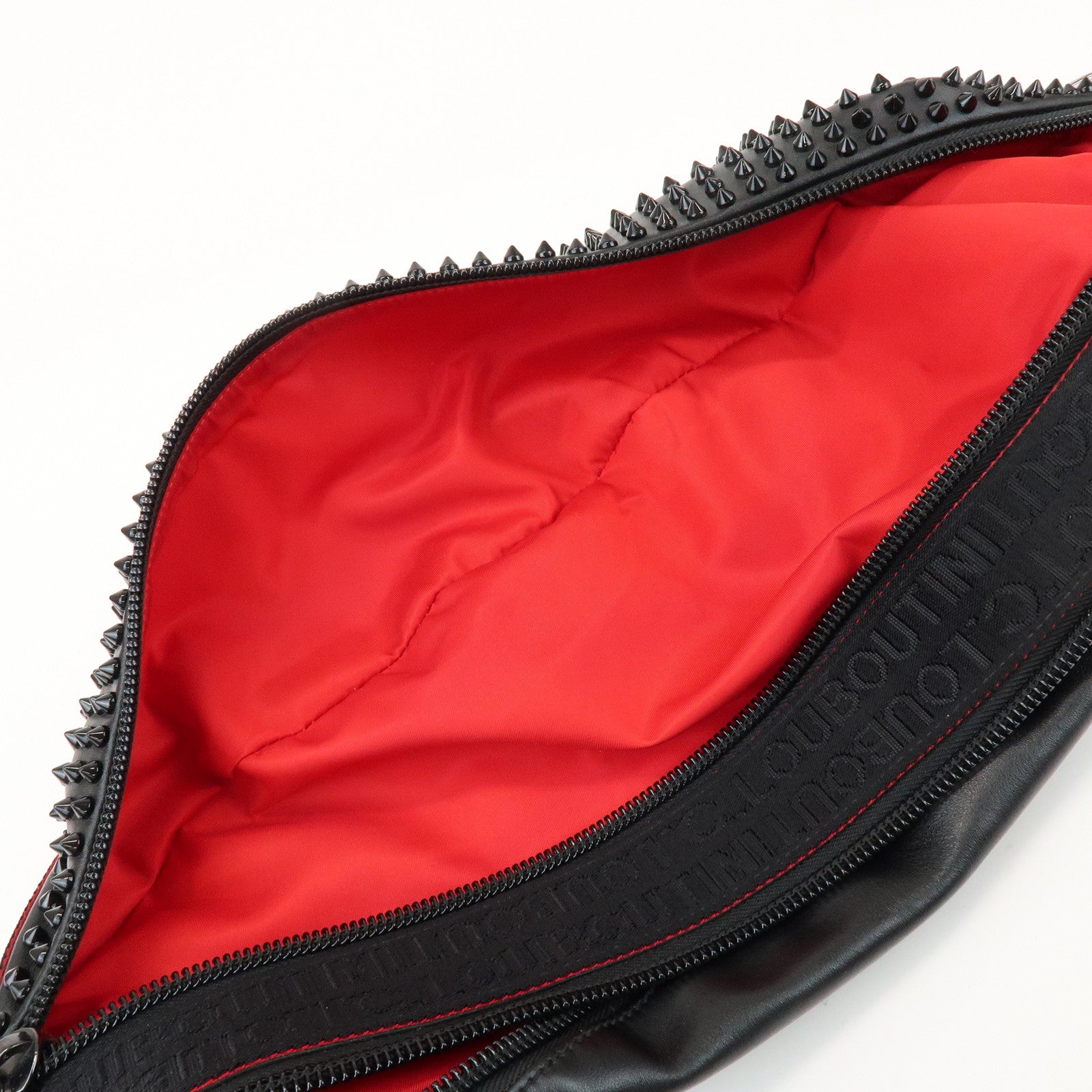 Christian Louboutin Paris New York City Leather Body Bag Black