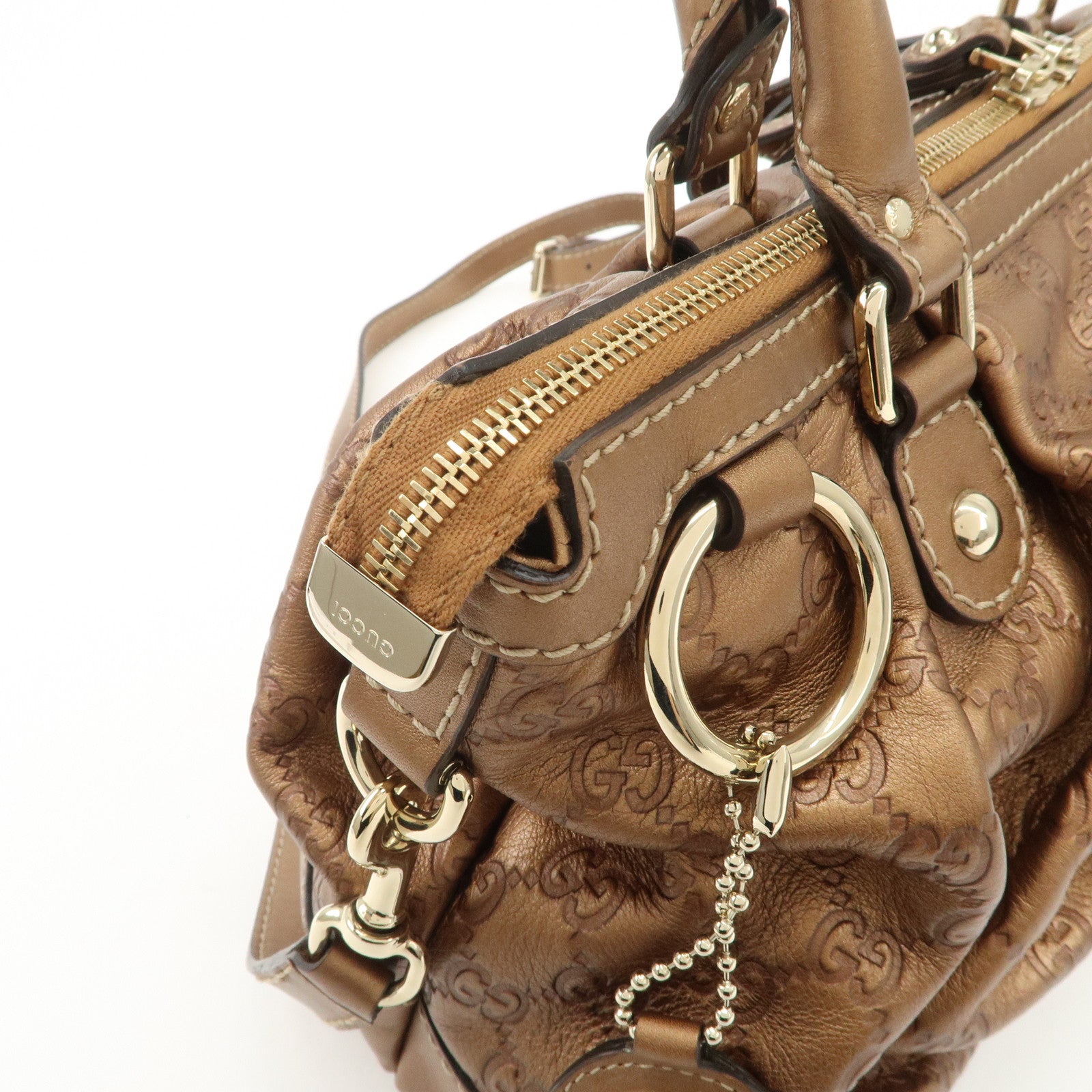 GUCCI Sukey Guccissima Leather 2Way Shoulder Bag Brown 247902