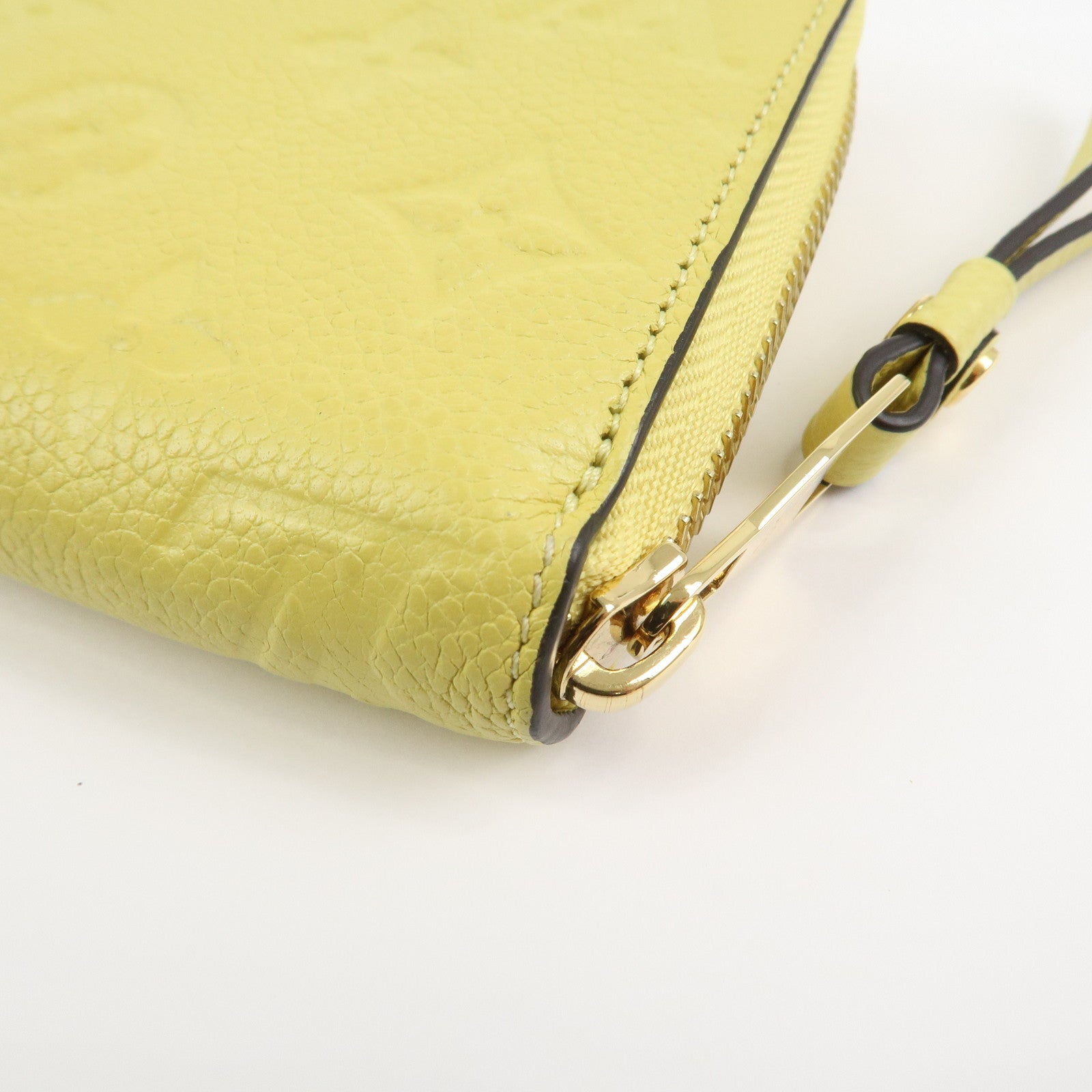 Louis Vuitton Monogram Empreinte Round Zippy Wallet Jaune M82043