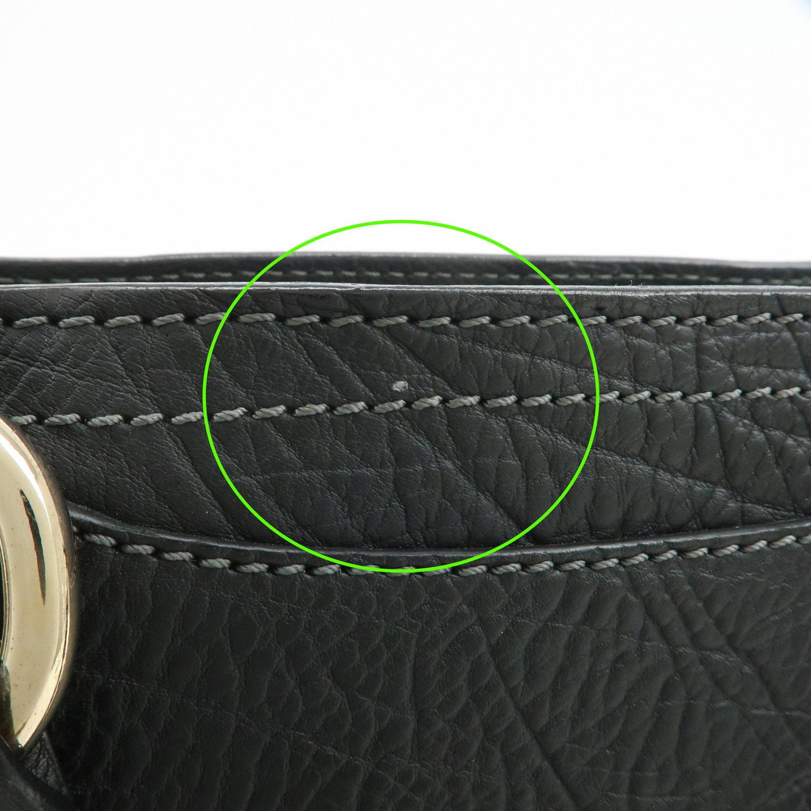 CELINE Logo Leather Boogie Bag Hand Bag Tote Bag Black