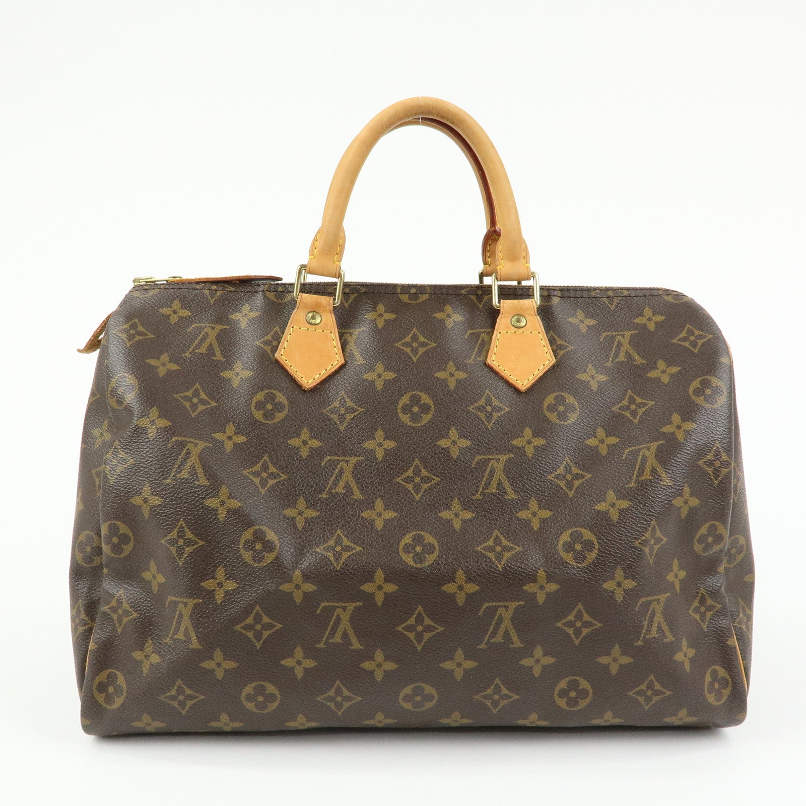 Louis Vuitton Monogram Speedy 35 Boston Bag Hand Bag Brown M41524