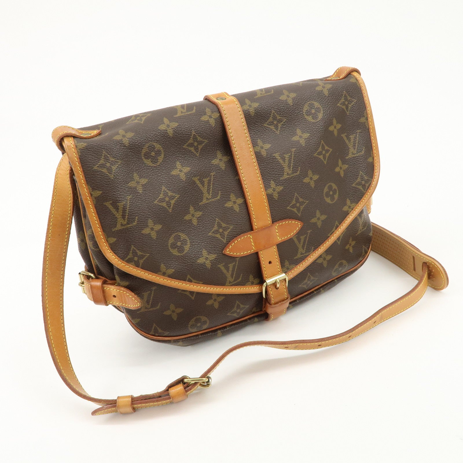 Louis Vuitton Monogram Saumur 30 Shoulder Bag Brown M42256 Used