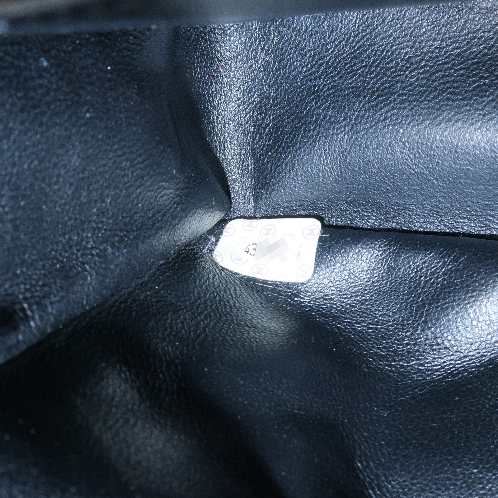 CHANEL Matelasse Lamb Skin Chain Shoulder Bag Black A01112